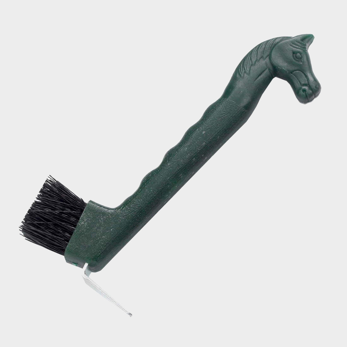 Horse Head Hoof Pick with Brush Green