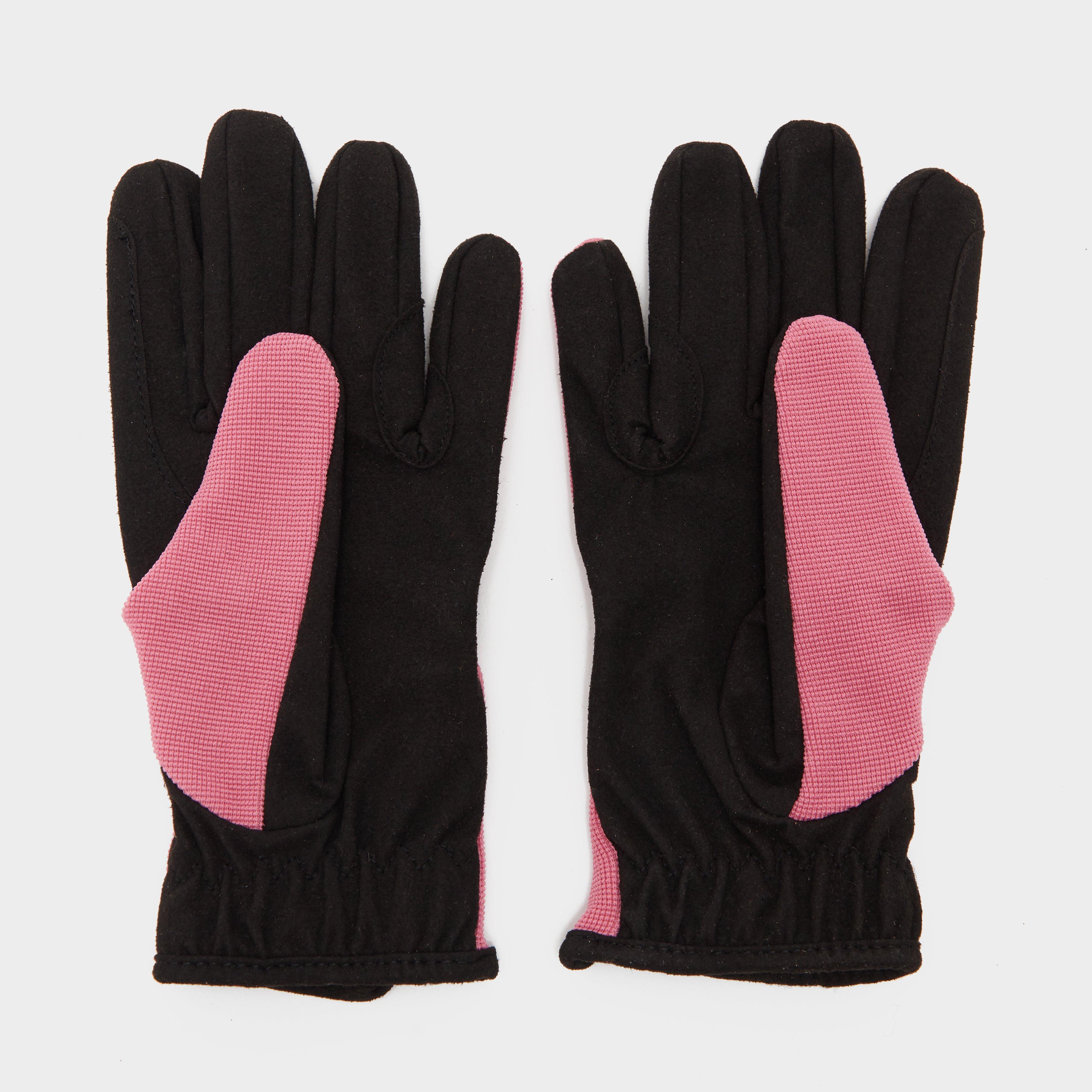 Hy5 Childs Everyday Two Tone Riding Gloves Black/Pink
