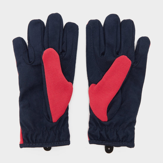 Hy5 Childs Everyday Two Tone Riding Gloves Navy/Raspberry