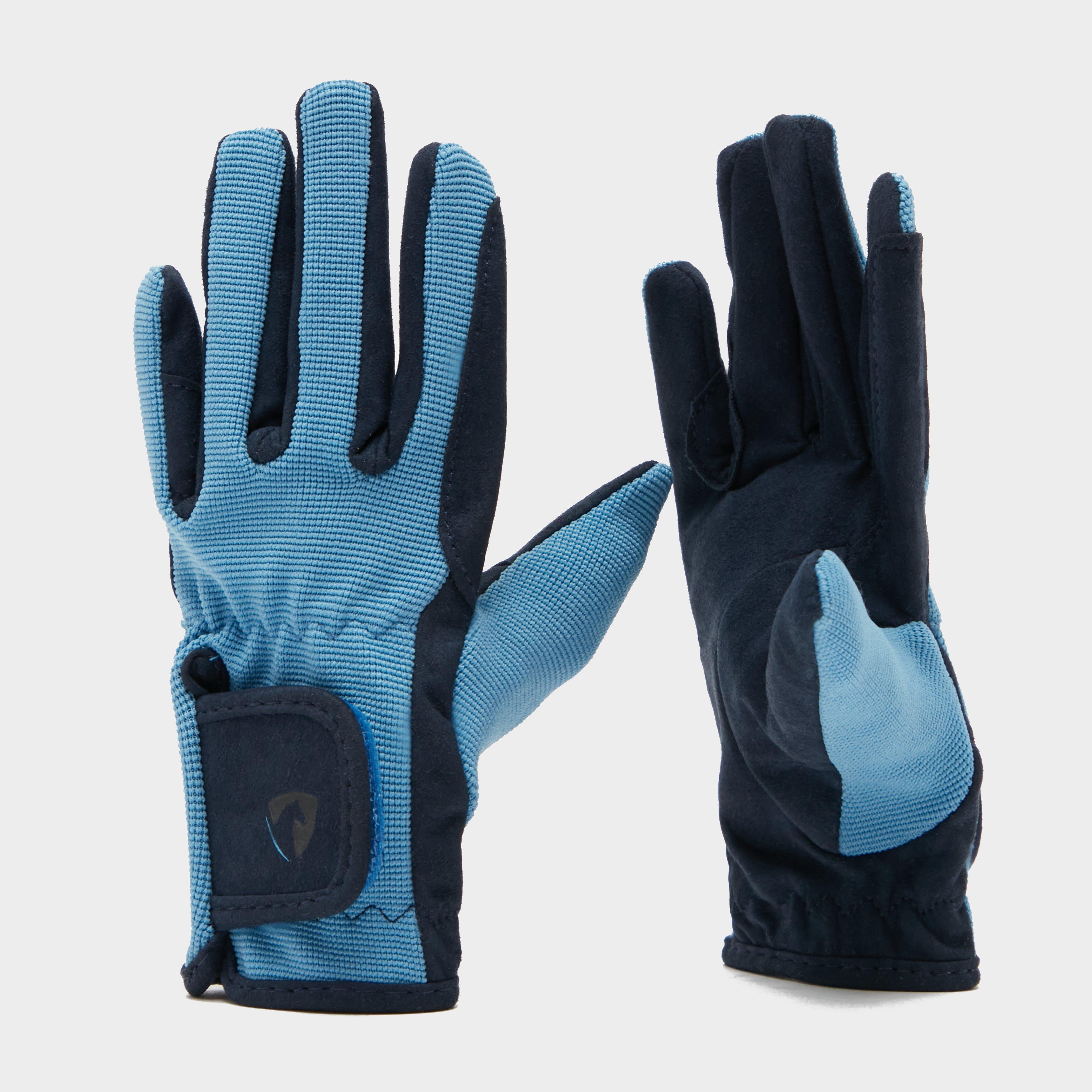 Hy5 Childs Everyday Two Tone Riding Gloves Navy/Sky