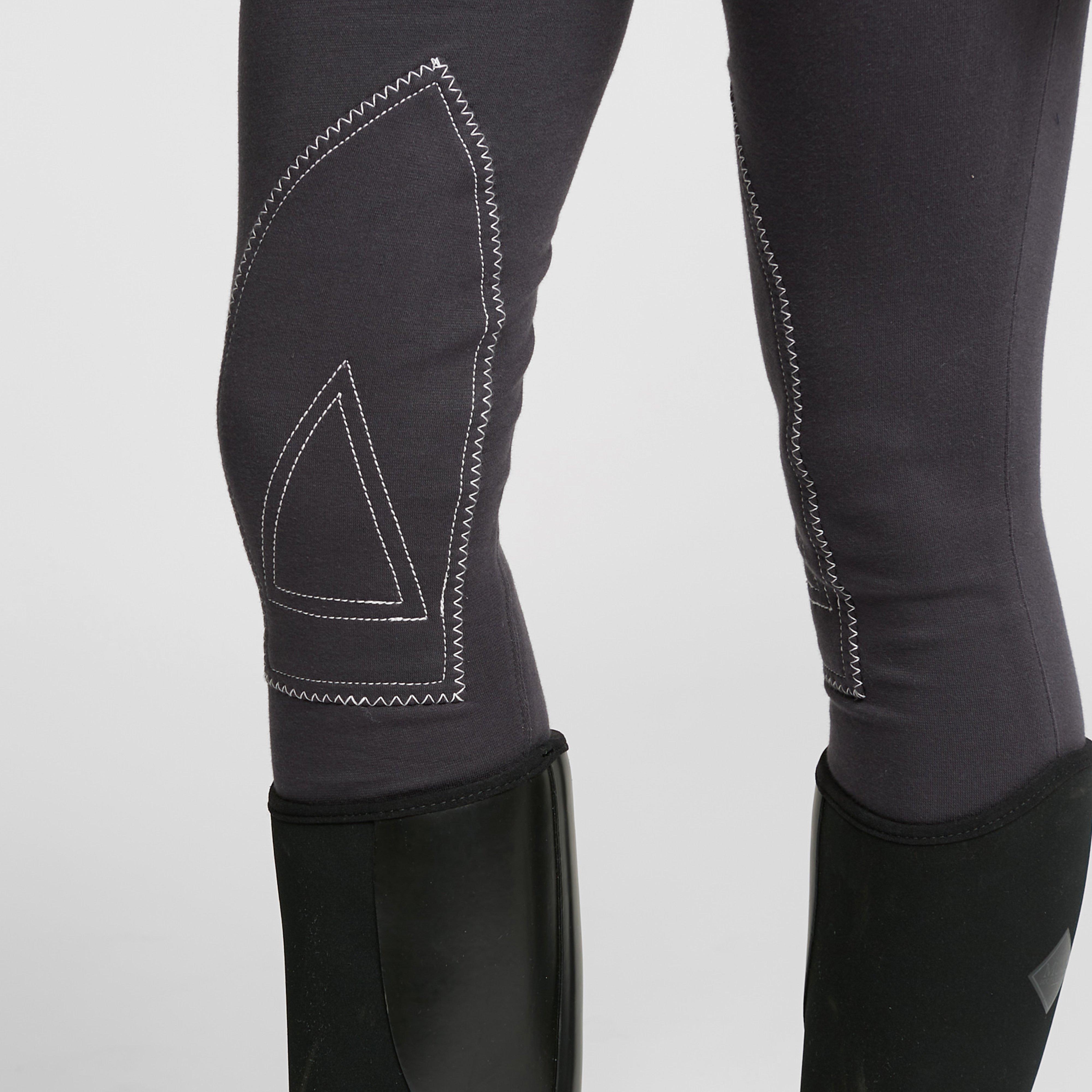 HyPERFORMANCE Womens Diesel Knee Patch Jodhpurs Charcoal/Pink