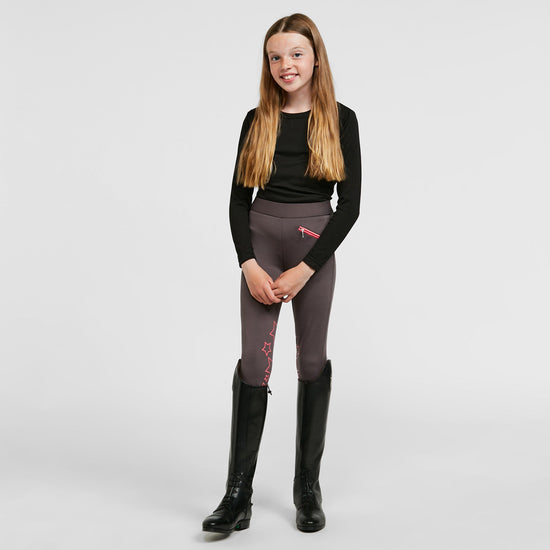 Childs Stella Riding Tights Iron/Pink