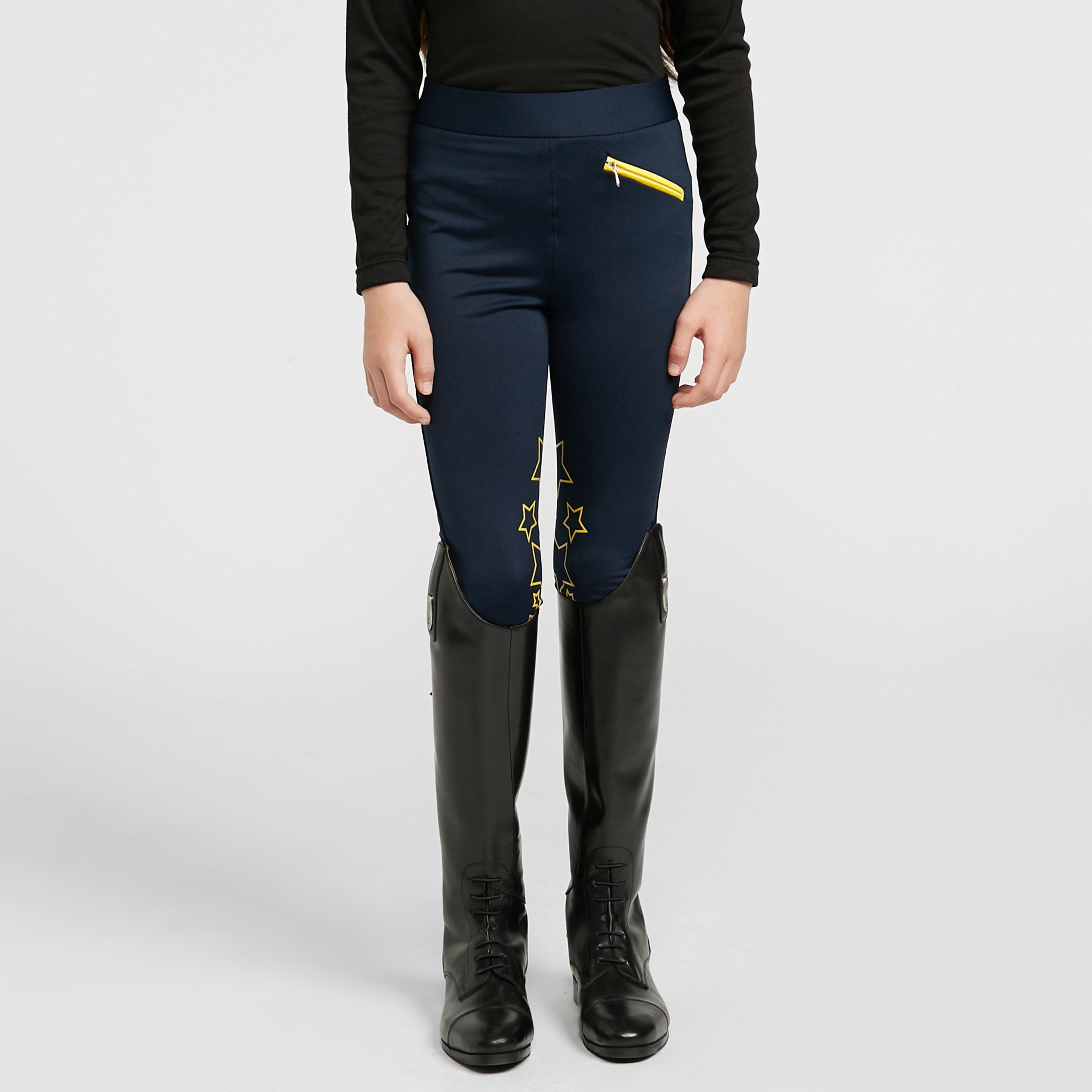 HyPERFORMANCE Childs Stella Riding Tights Navy/Yellow