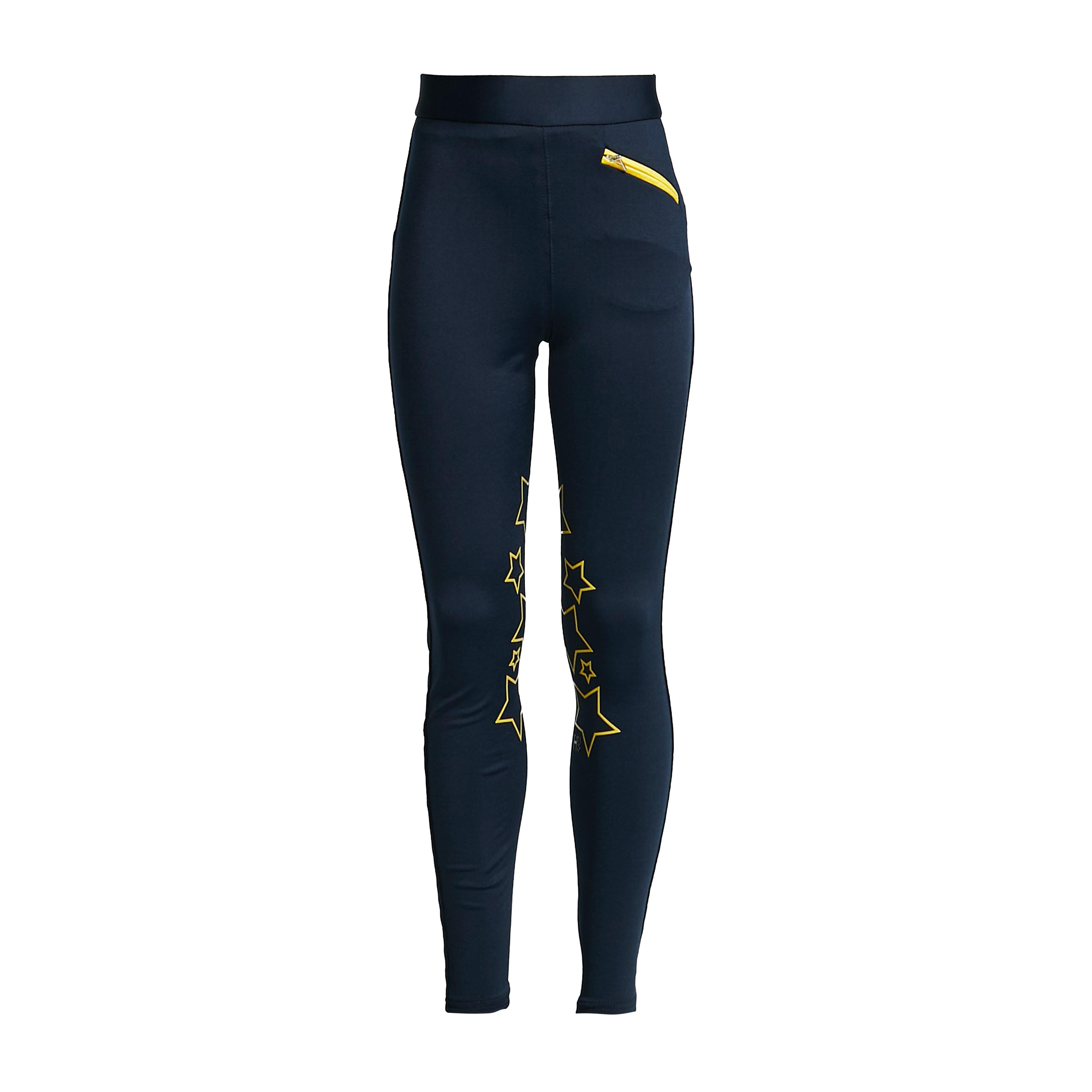 HyPERFORMANCE Childs Stella Riding Tights Navy/Yellow