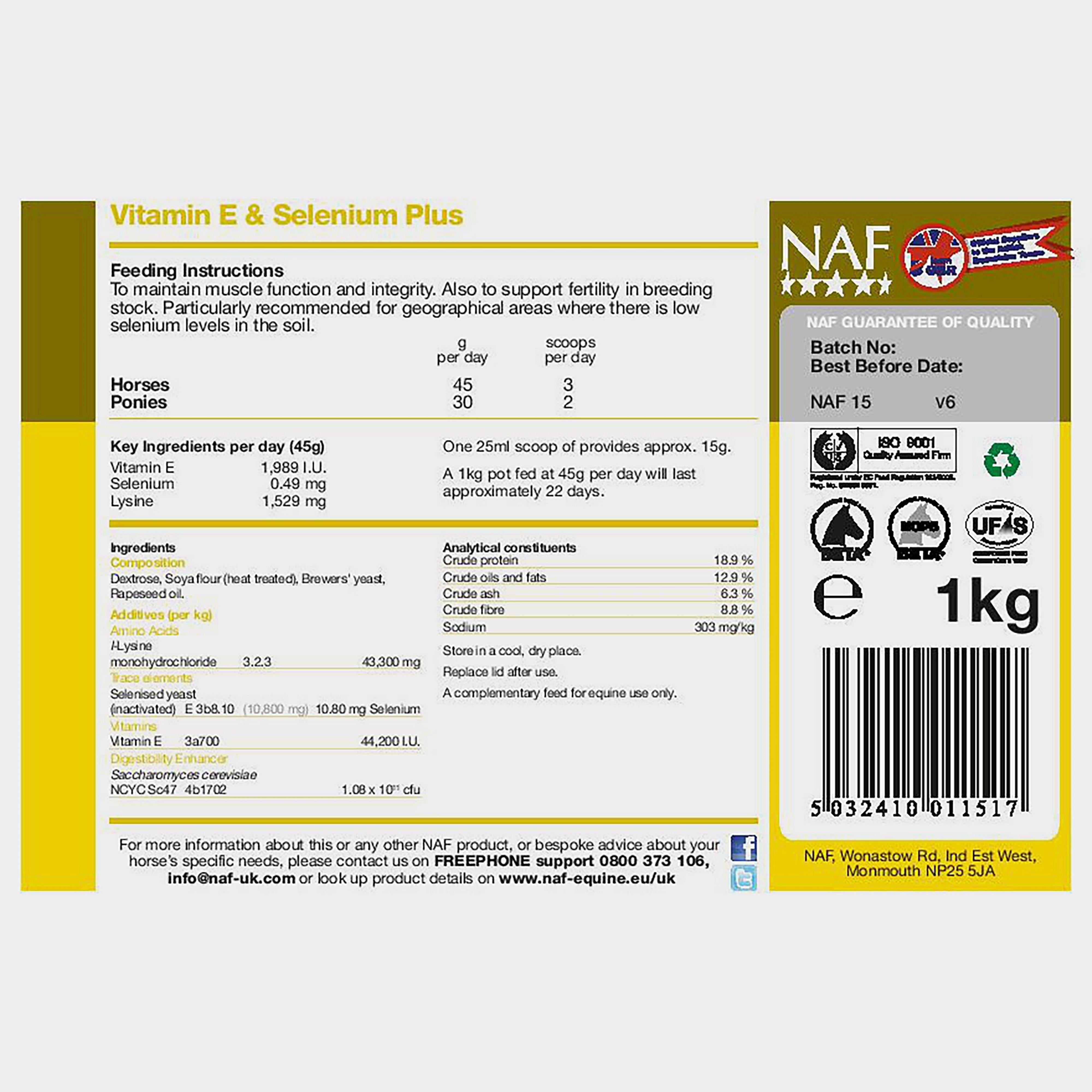 Vitamin E, Selenium & Lysine