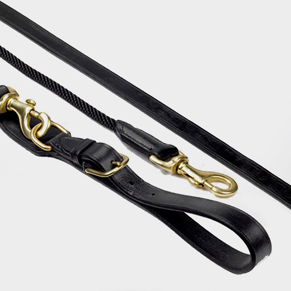 Rope Draw Reins Black