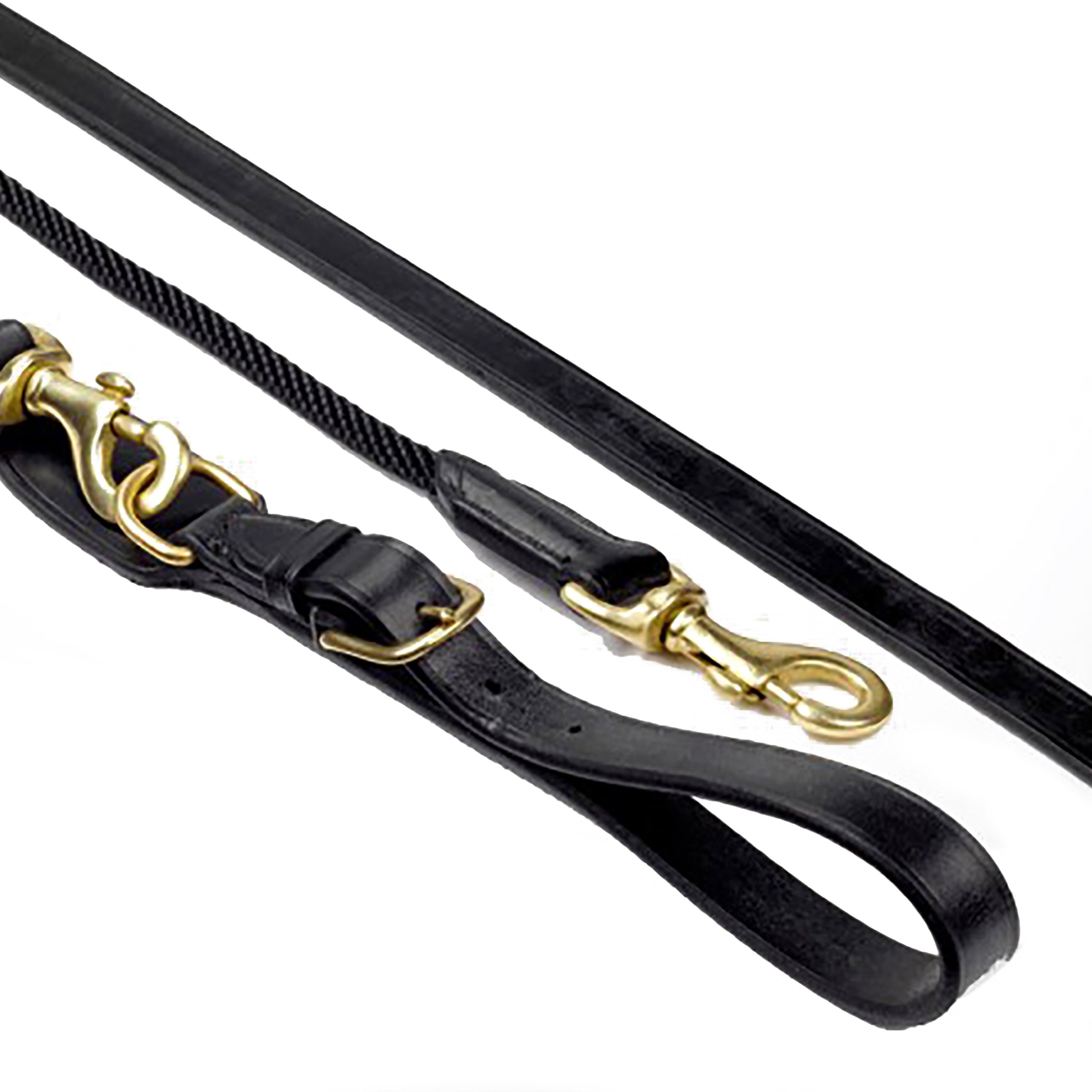 Rope Draw Reins Black