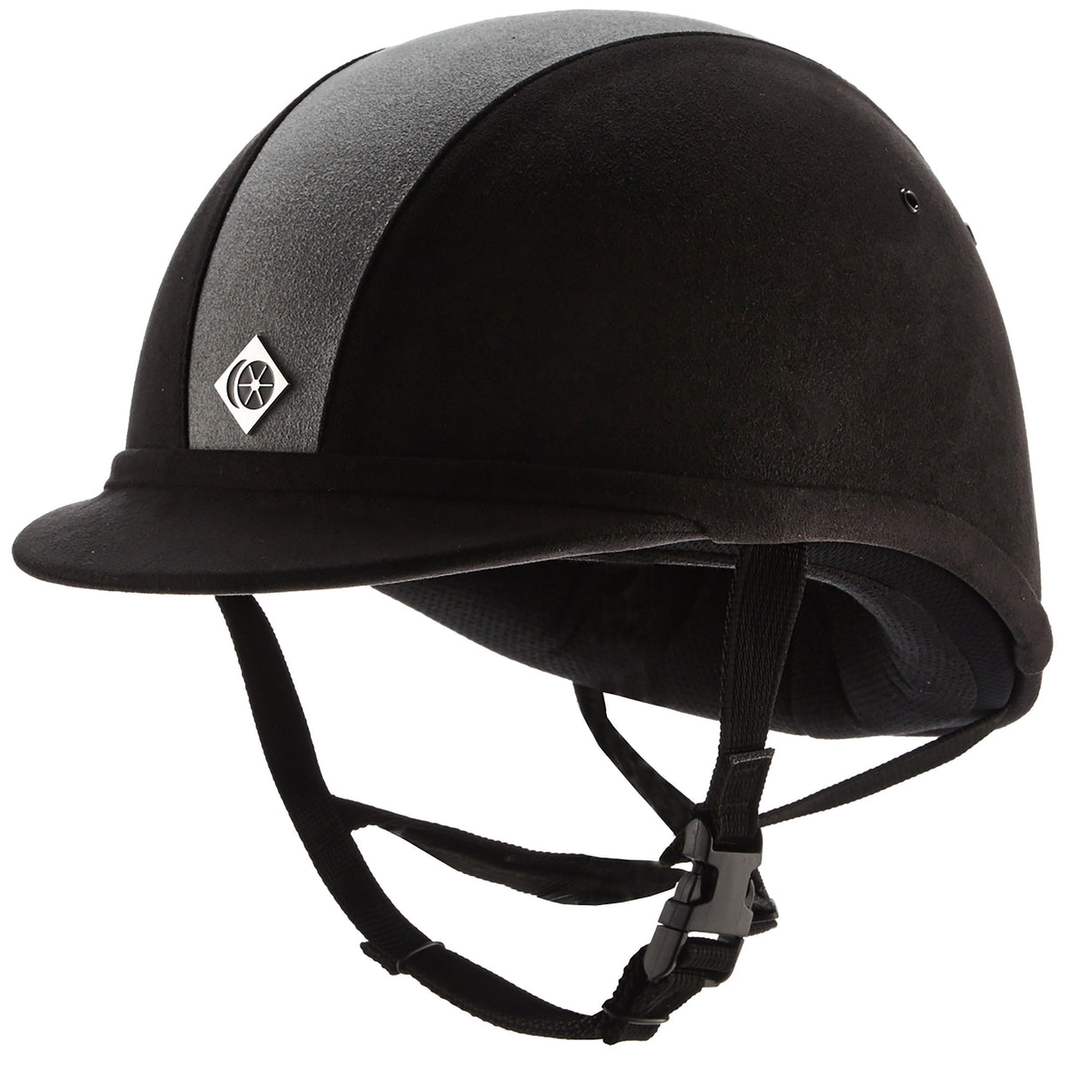 YR8 Round Riding Hat Black/Charcoal