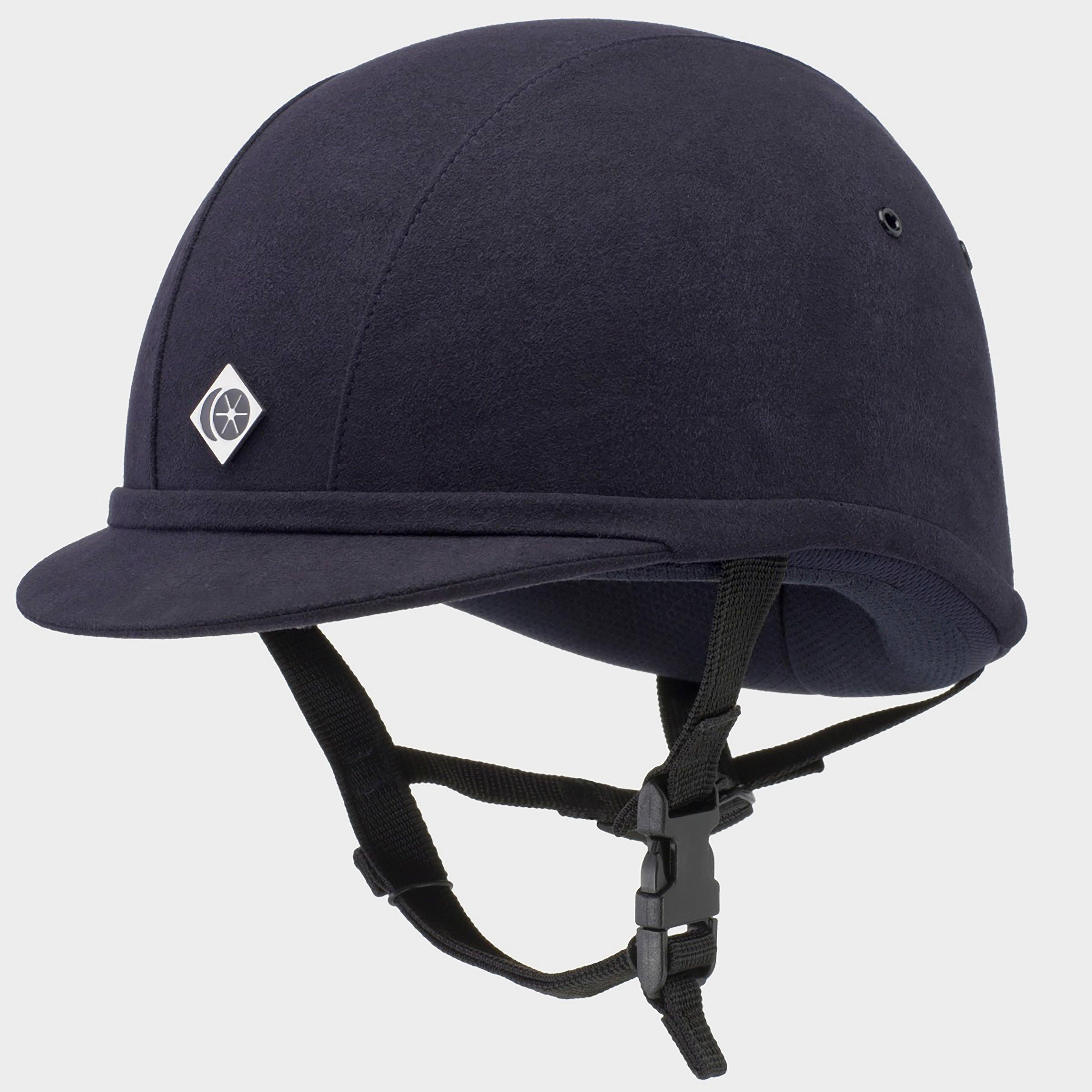 Junior YR8 Round Riding Hat Navy/Navy