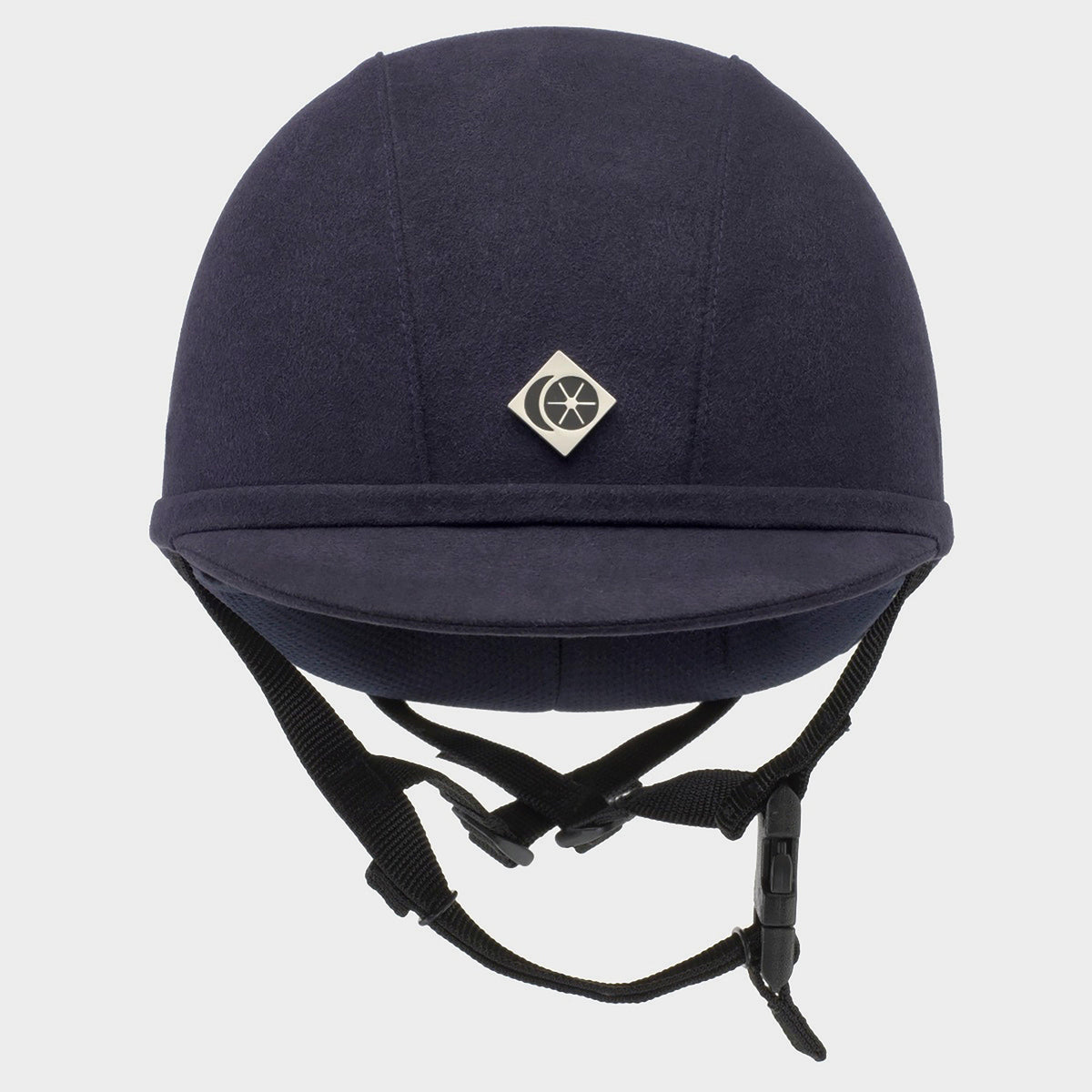Junior YR8 Round Riding Hat Navy/Navy