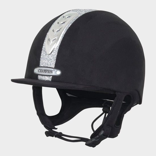 Junior X-Air Dazzle Plus Riding Hat Black/Silver