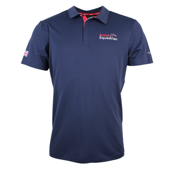 Mens Airy GBR Technical Polo Shirt Navy