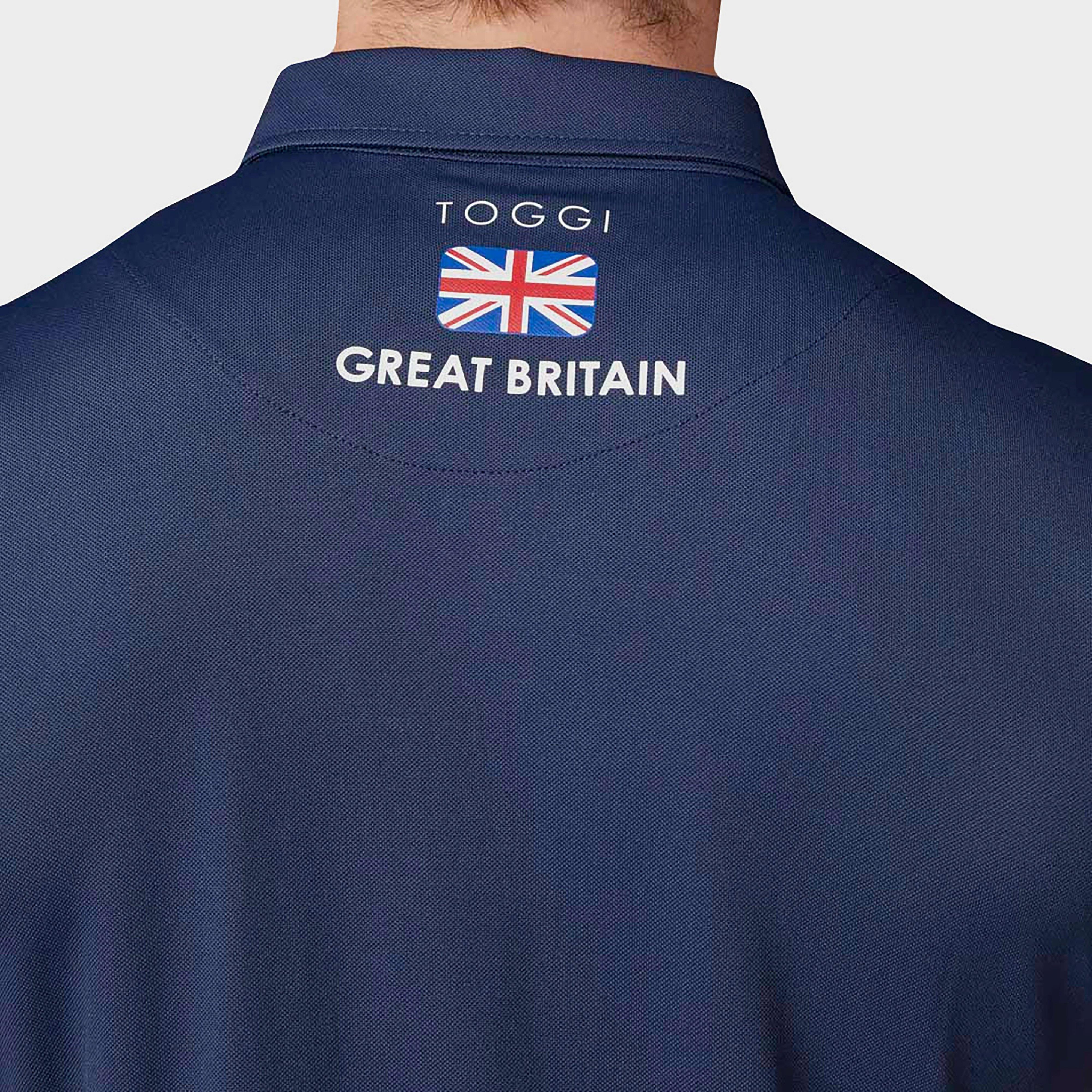 Mens Airy GBR Technical Polo Shirt Navy