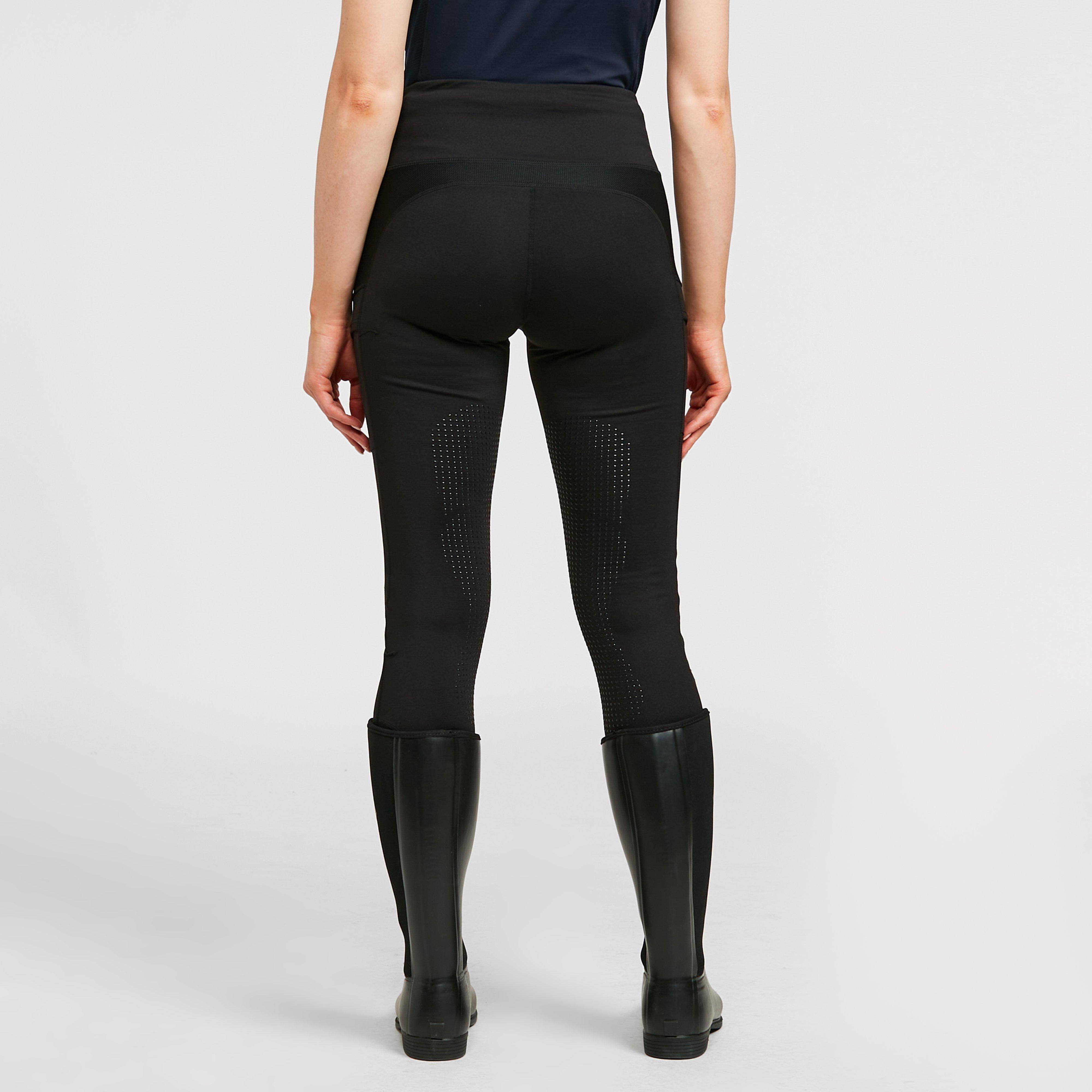 Womens Silicone Grip Riding Tights Charcoal