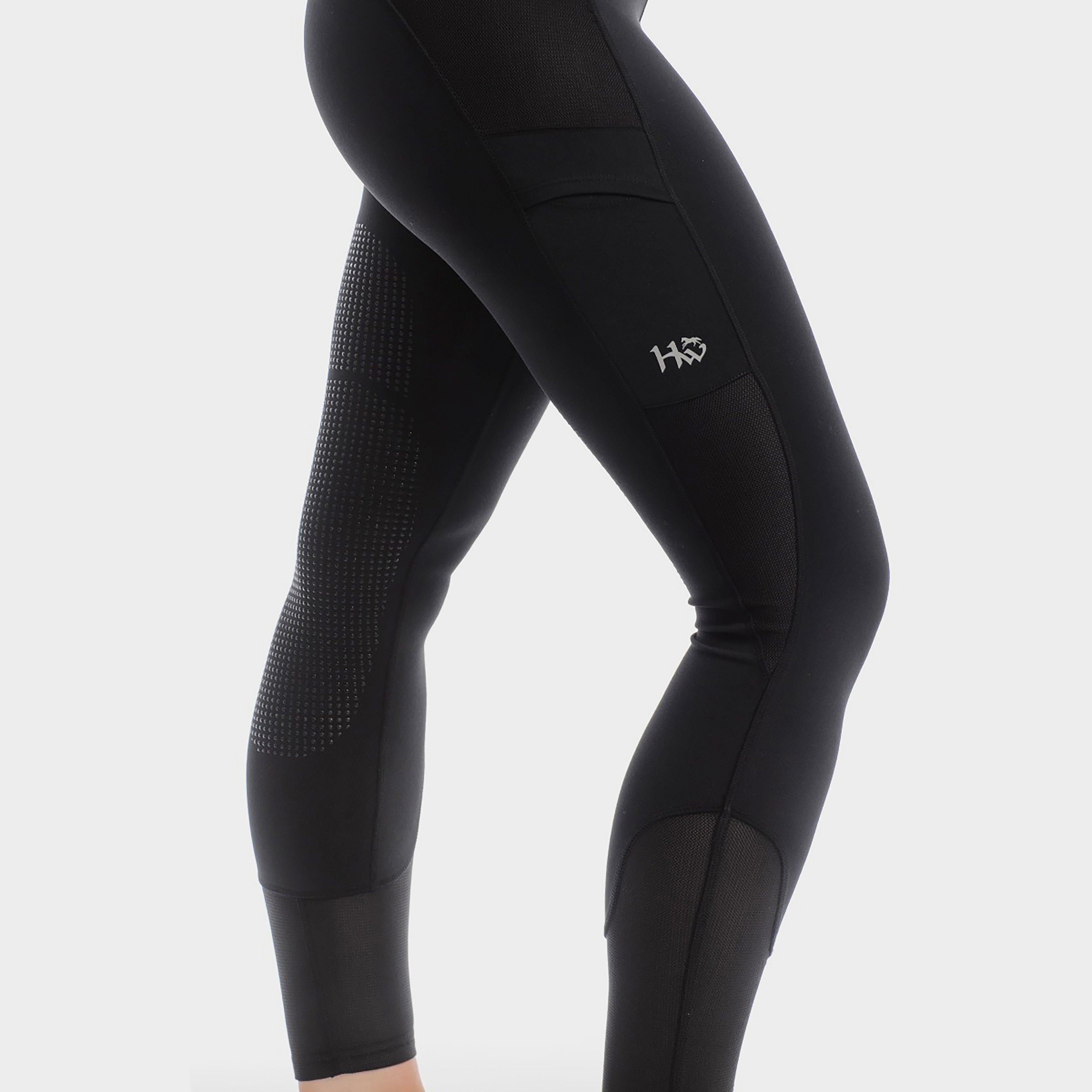 Womens Silicone Grip Riding Tights Black
