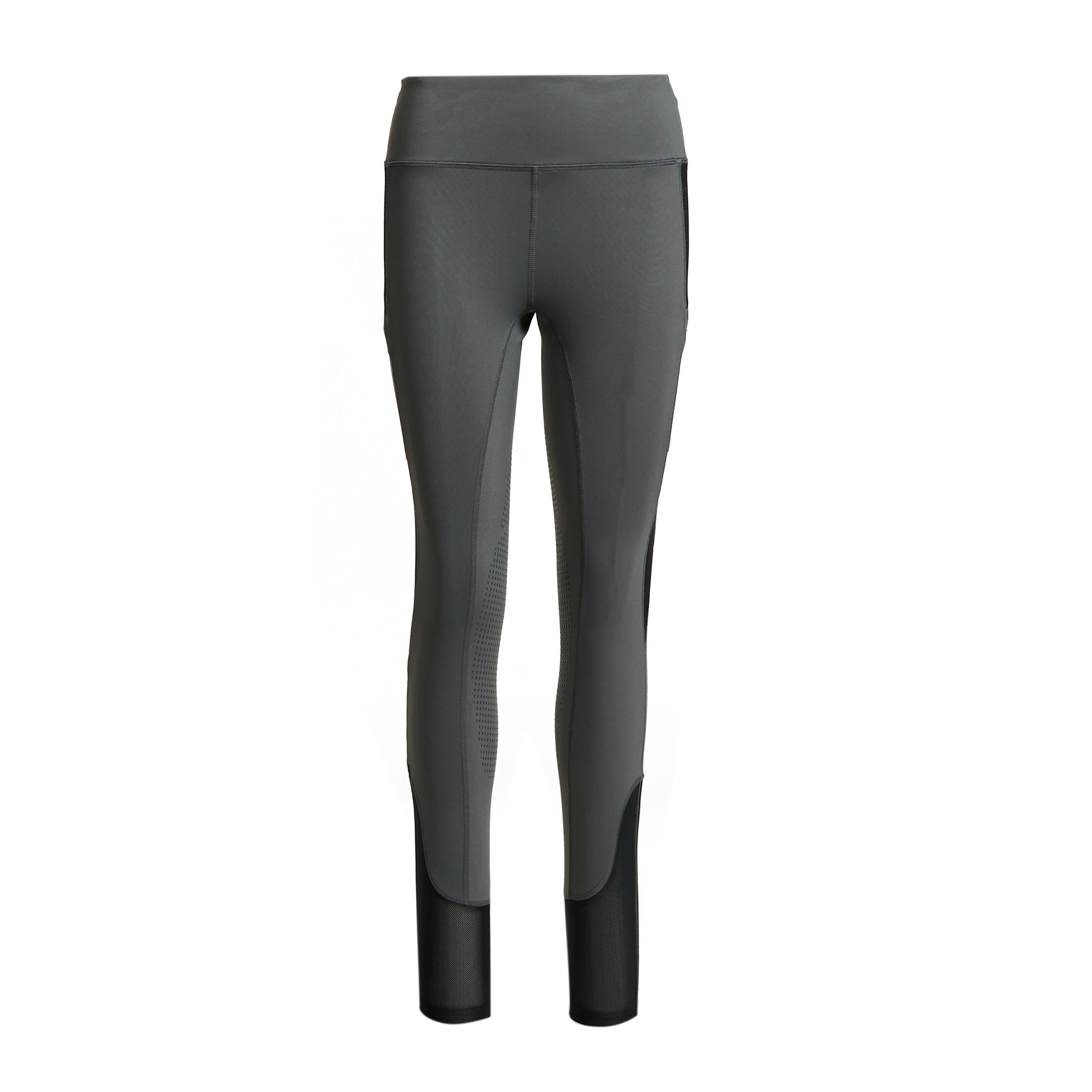 Womens Silicone Grip Riding Tights Charcoal