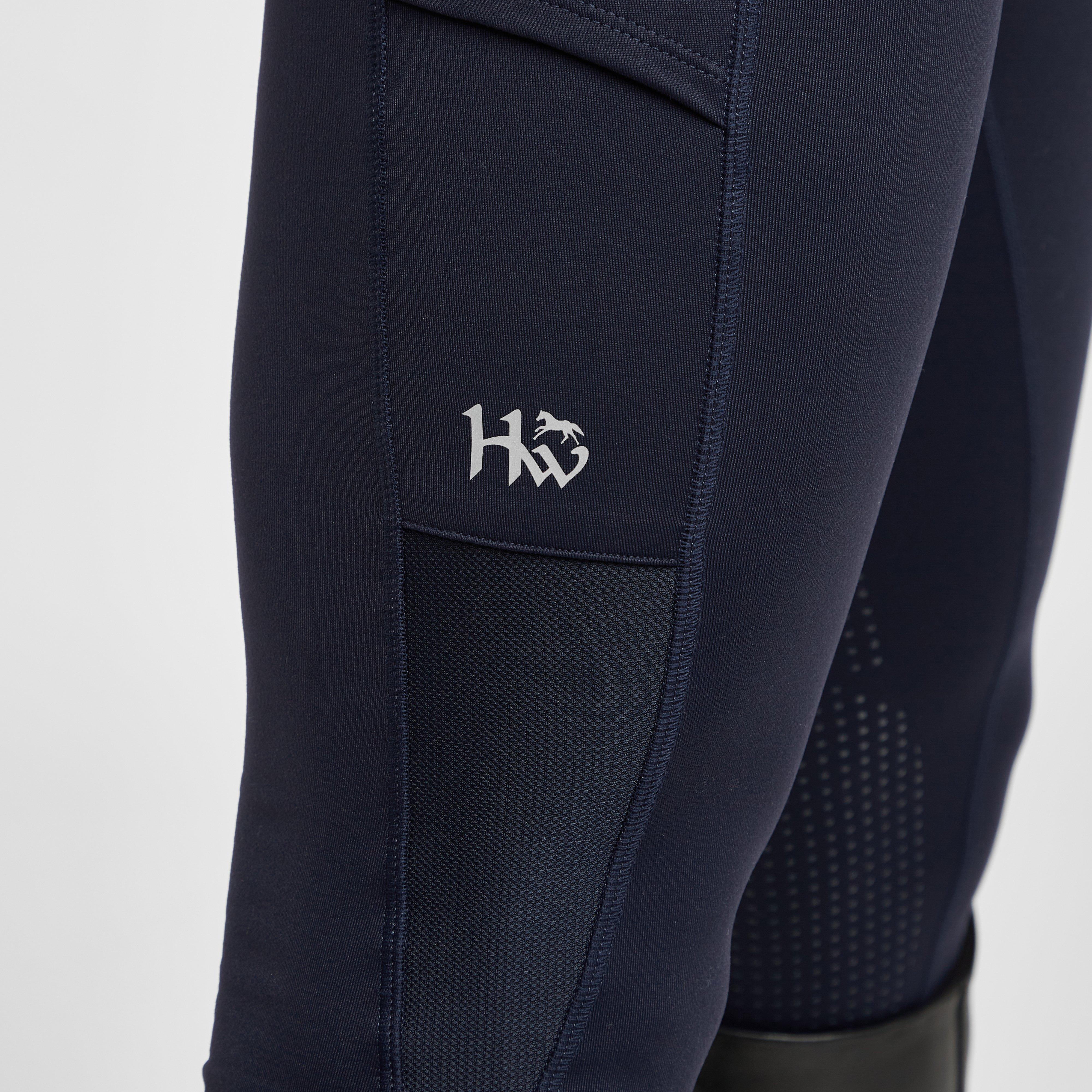 Womens Silicone Grip Riding Tights Navy
