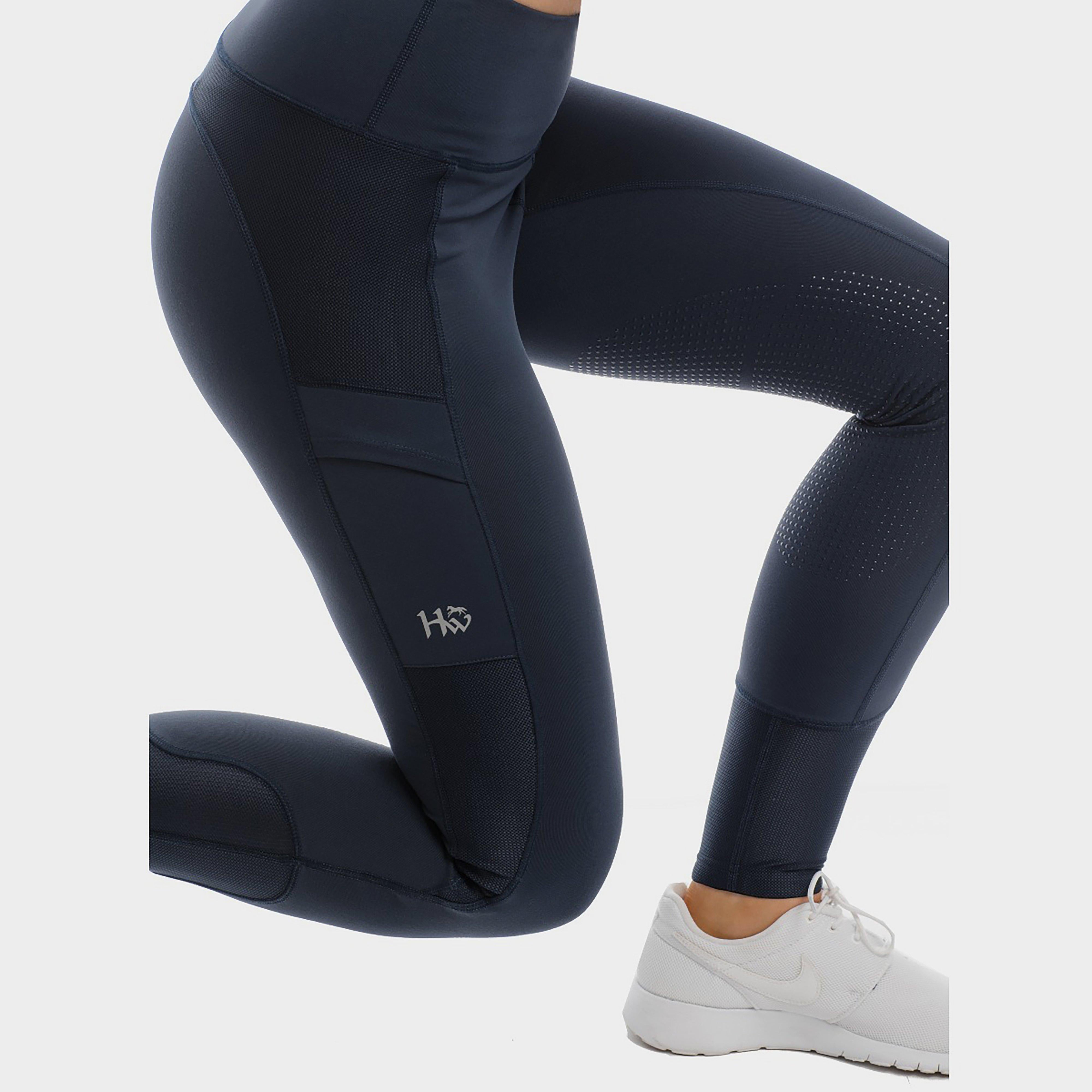 Womens Silicone Grip Riding Tights Navy