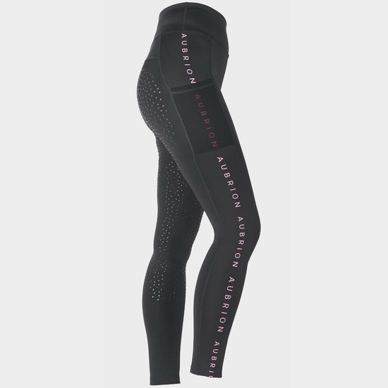 Ladies Brook Logo Riding Tights Black