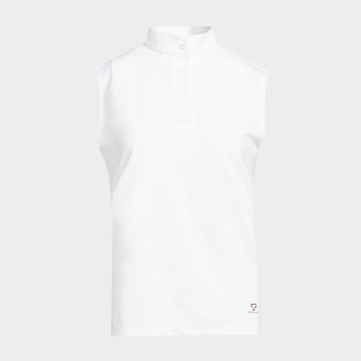 Ladies Sleeveless Stock Shirt White