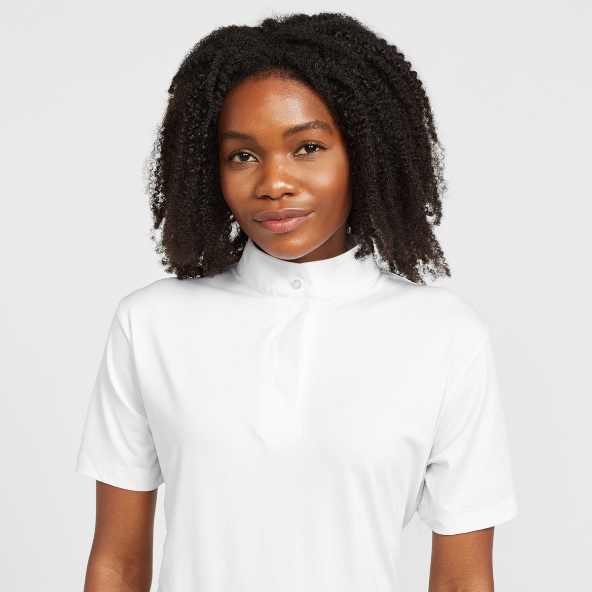 Womens Short Sleeve Stock Shirt White