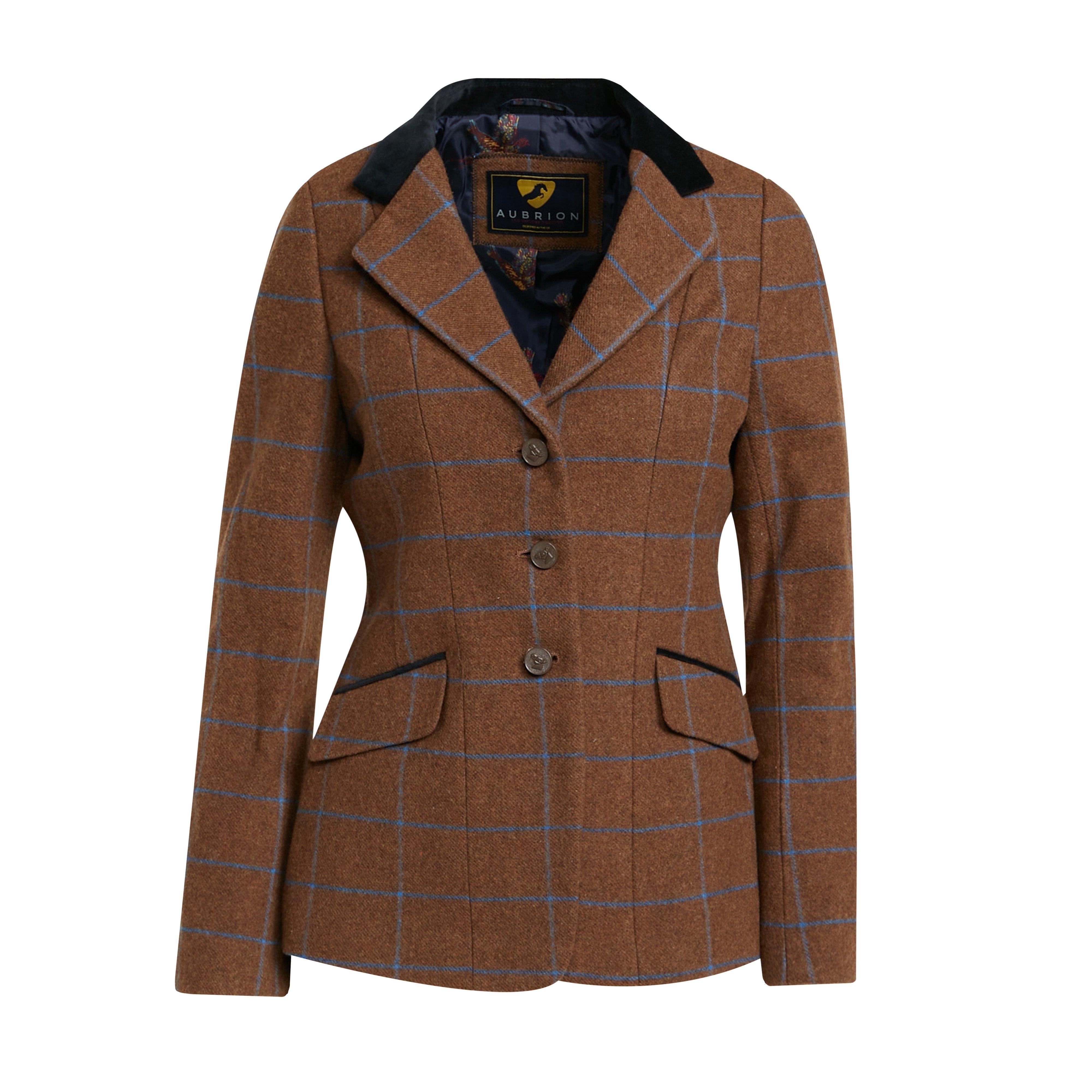 Womens Saratoga Tweed Jacket Brown Tweed