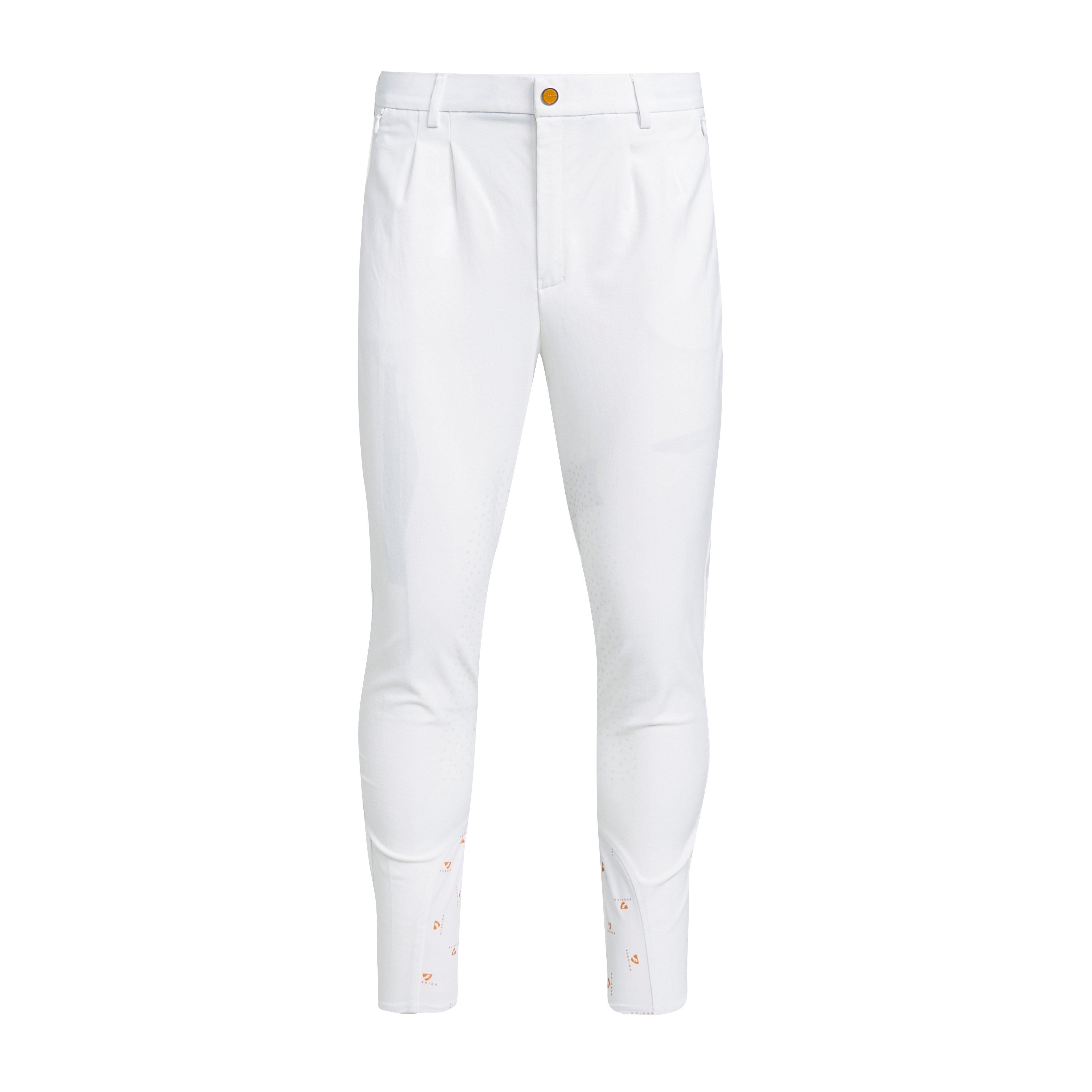 Mens Walton Knee Patch Breeches White