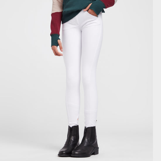 Young Rider Thompson Knee Patch Breeches White