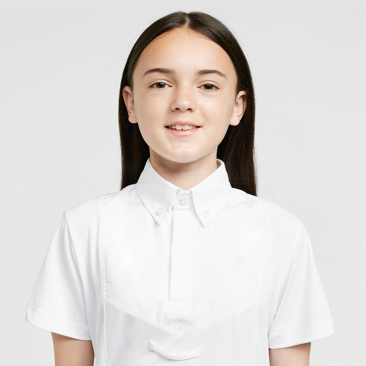 Child Short Sleeve Tie Shirt White