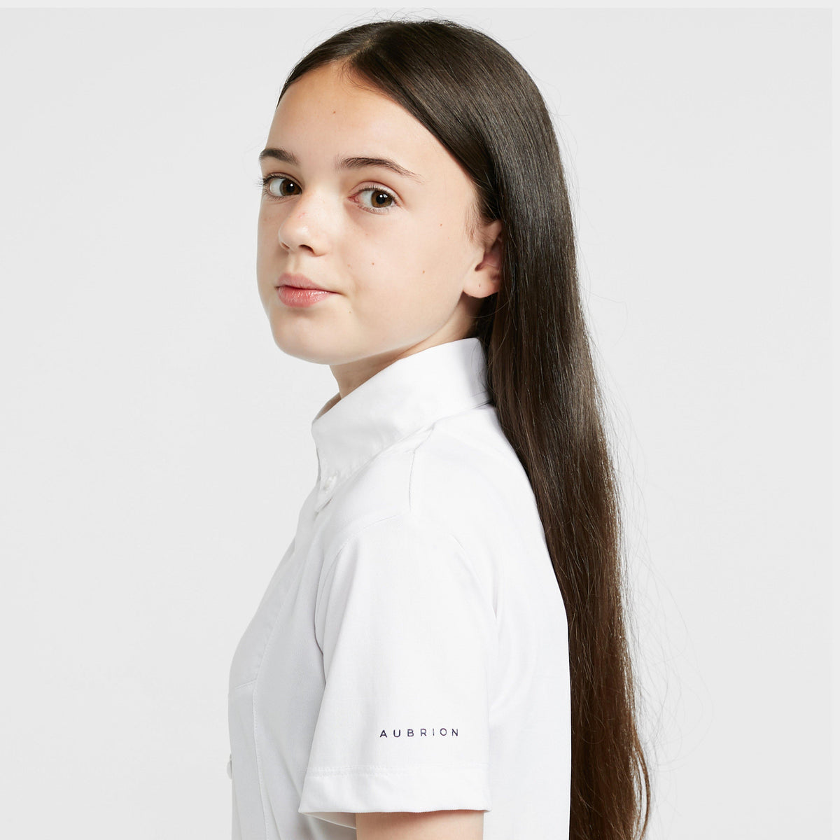 Child Short Sleeve Tie Shirt White
