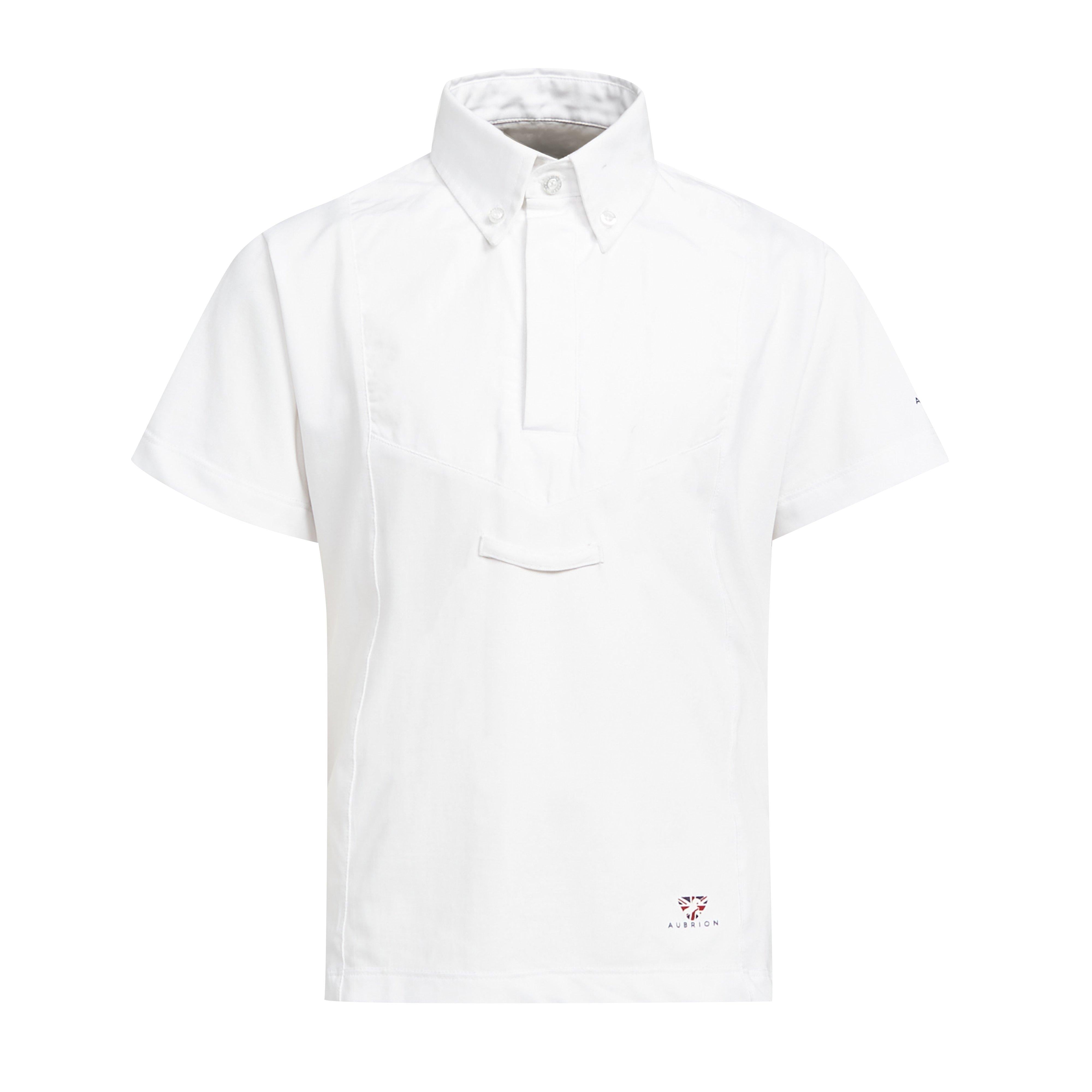 Child Short Sleeve Tie Shirt White