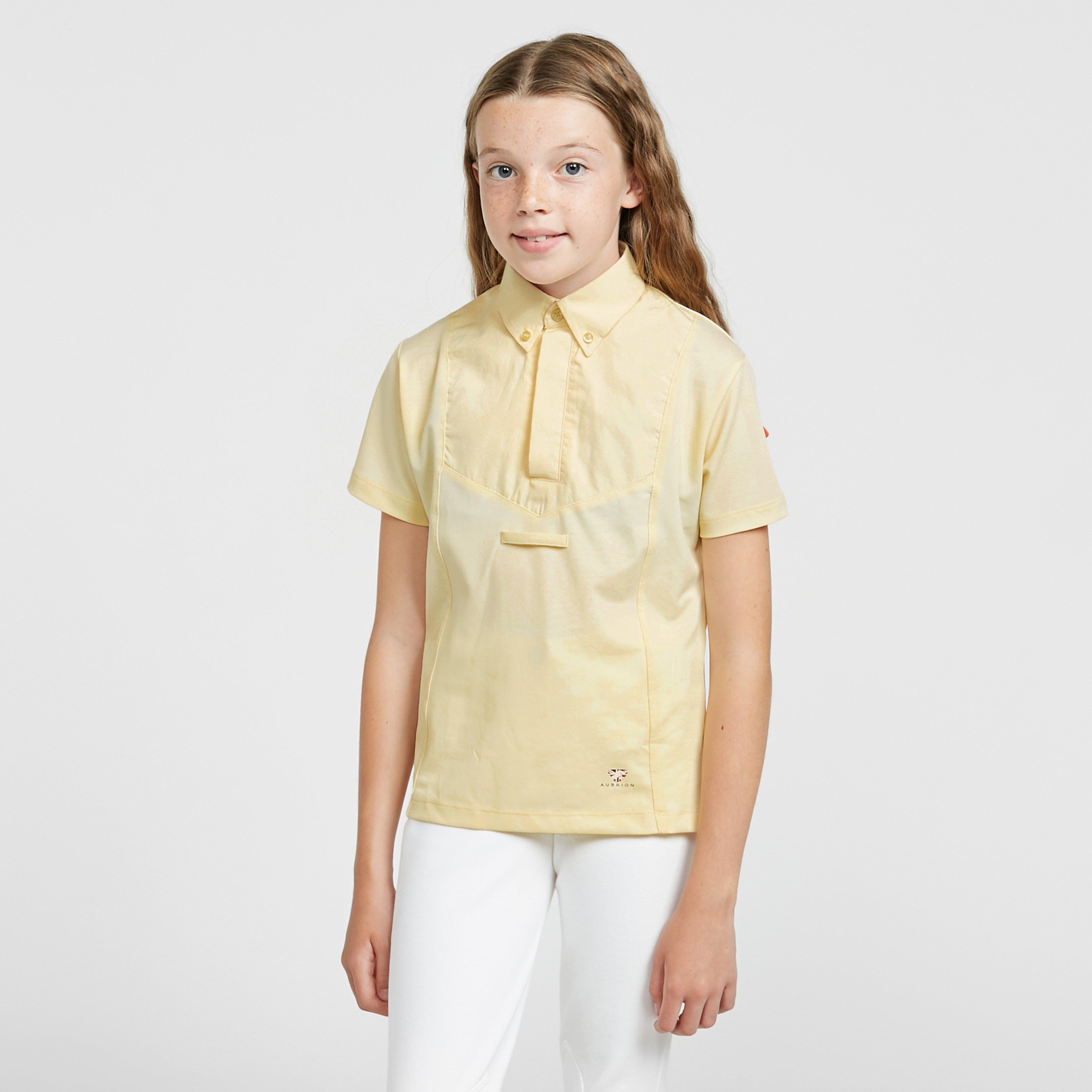 Child Short Sleeve Tie Shirt Yelllow