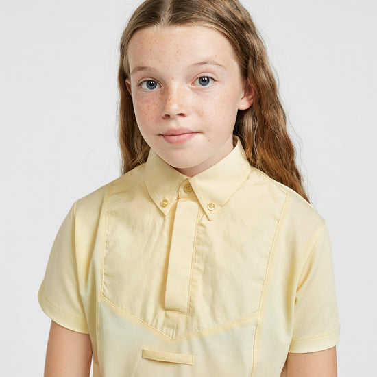 Child Short Sleeve Tie Shirt Yelllow