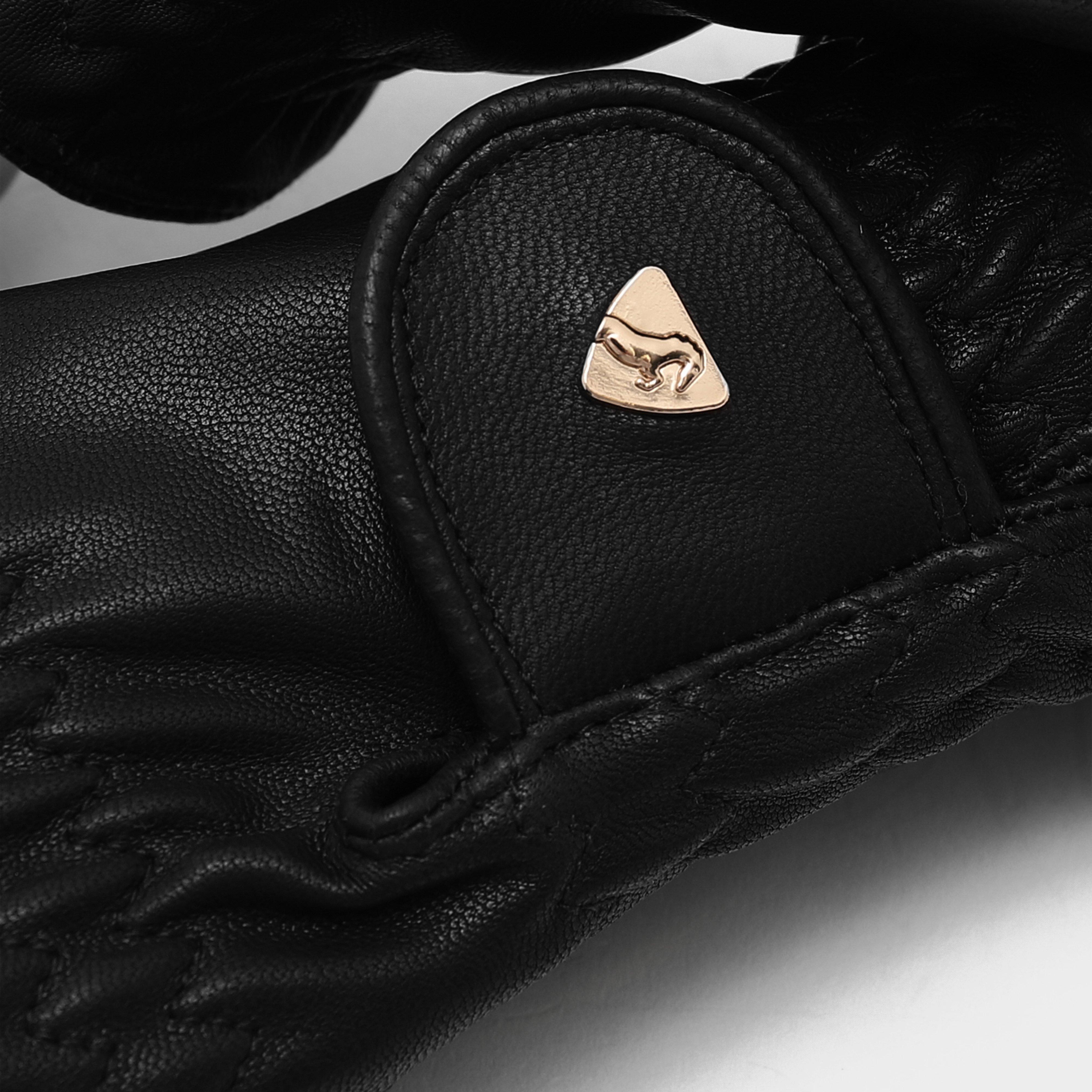 Leather Riding Gloves Black