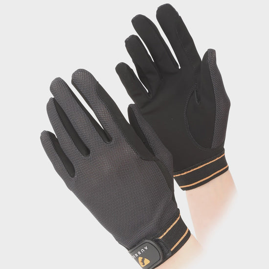 Mesh Riding Gloves Black