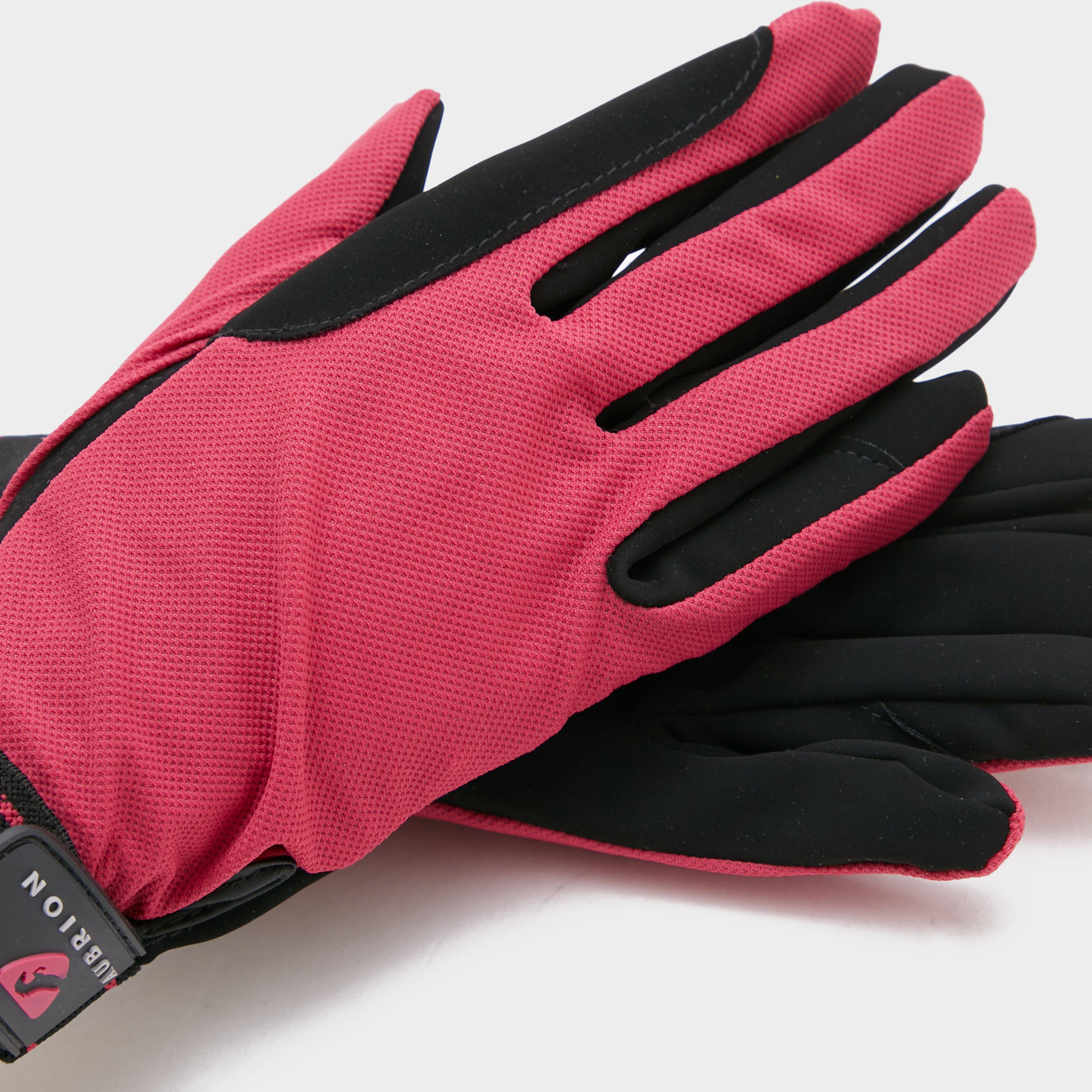 Mesh Riding Gloves Raspberry