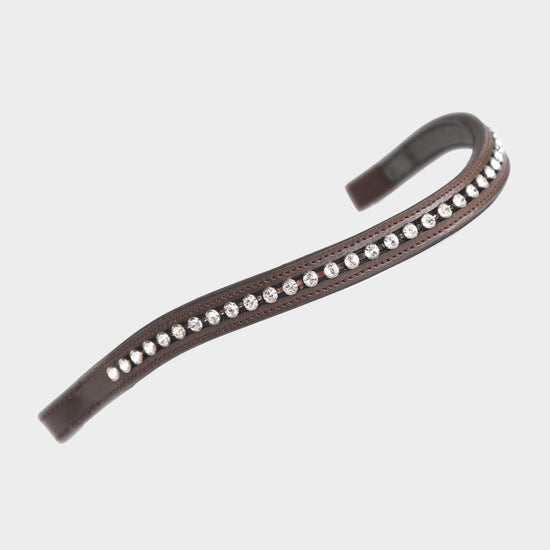 GARA Large Diamante Browband Havana/Clear
