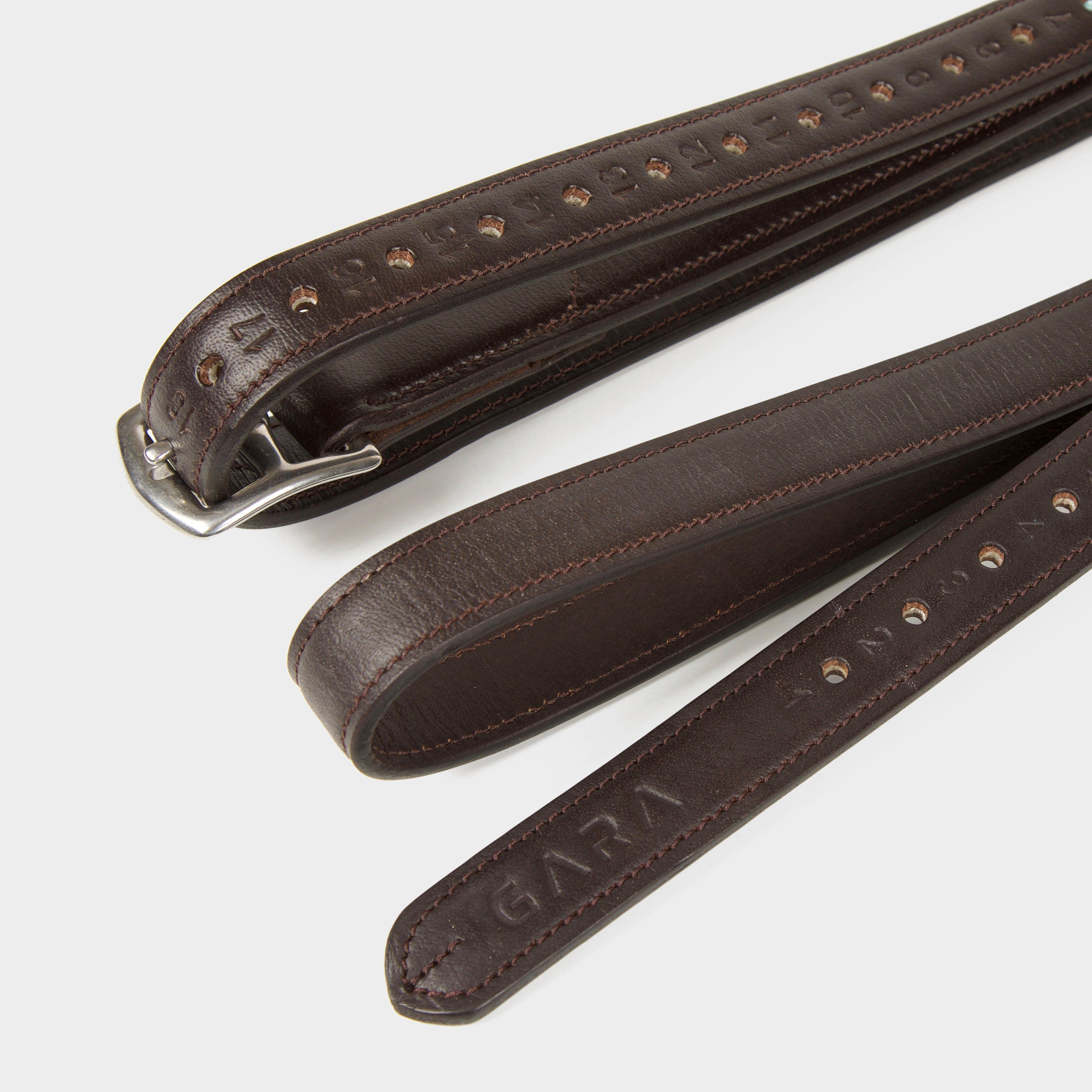 GARA Non-Stretch Stirrup Leathers Havana