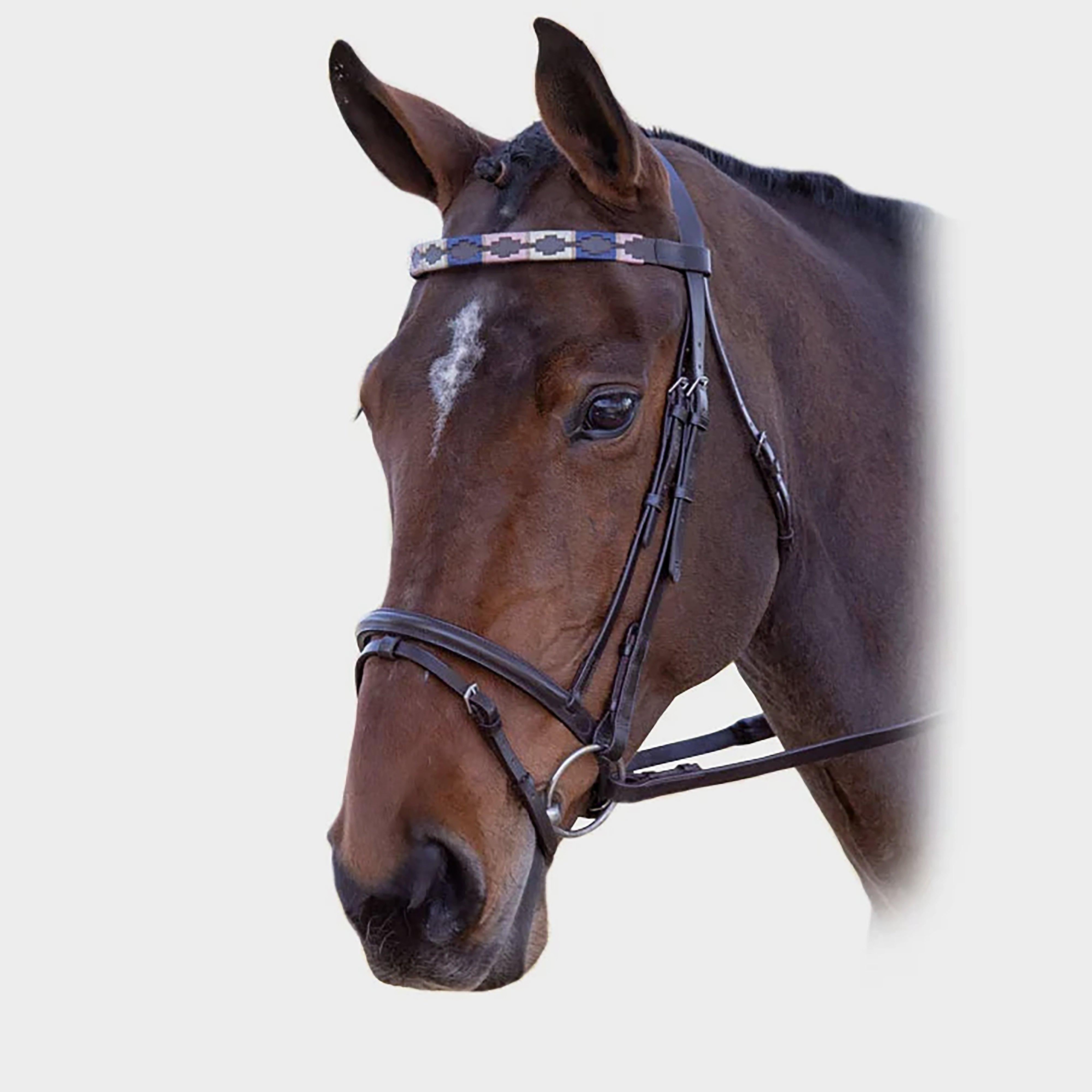 GARA Leather Polo Browband Pink/Natural/Navy