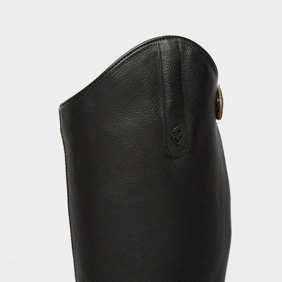 Womens Gianna Leather Field Riding Boots Black