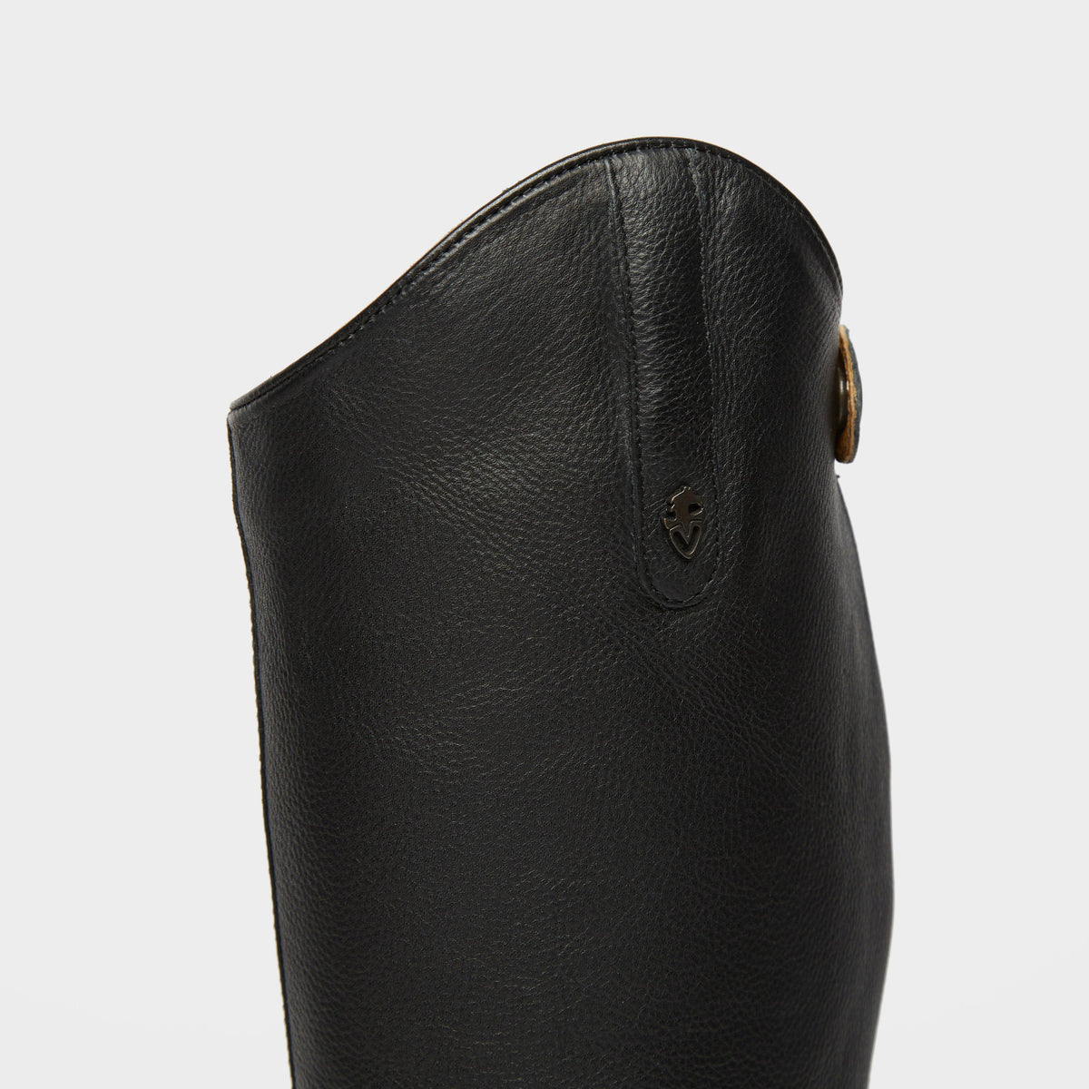 Womens Gianna Leather Field Riding Boots Black