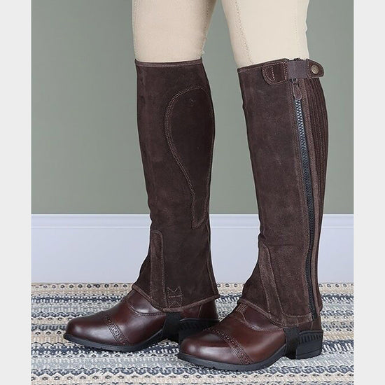 Childs Suede Half Chaps Brown