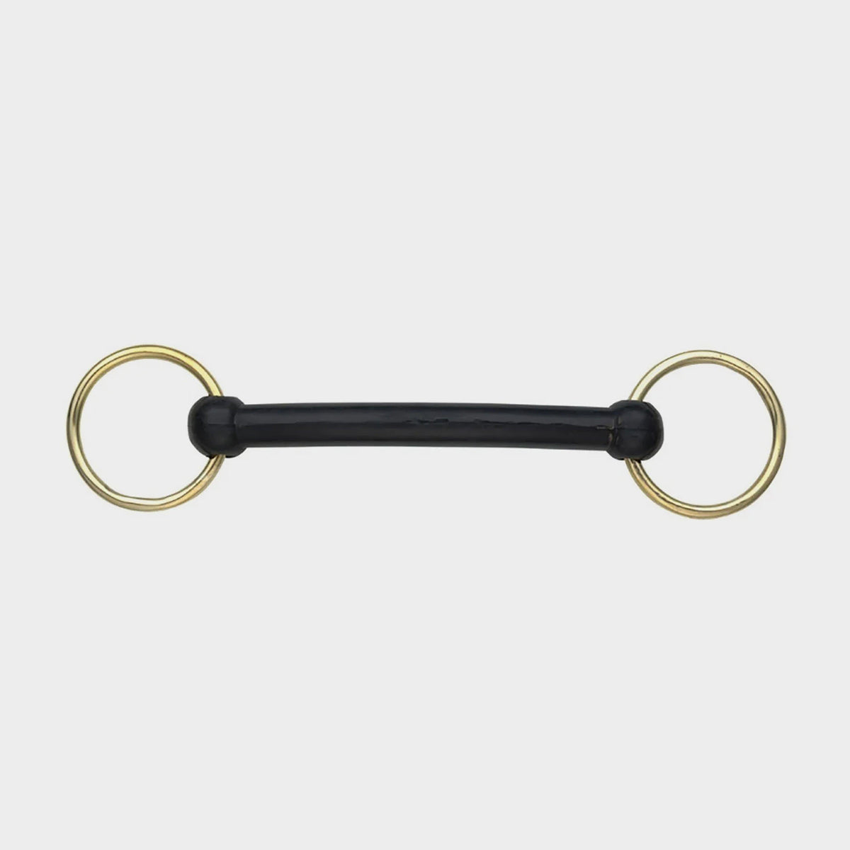 Rubber Covered Overcheek Bradoon Black / Gold