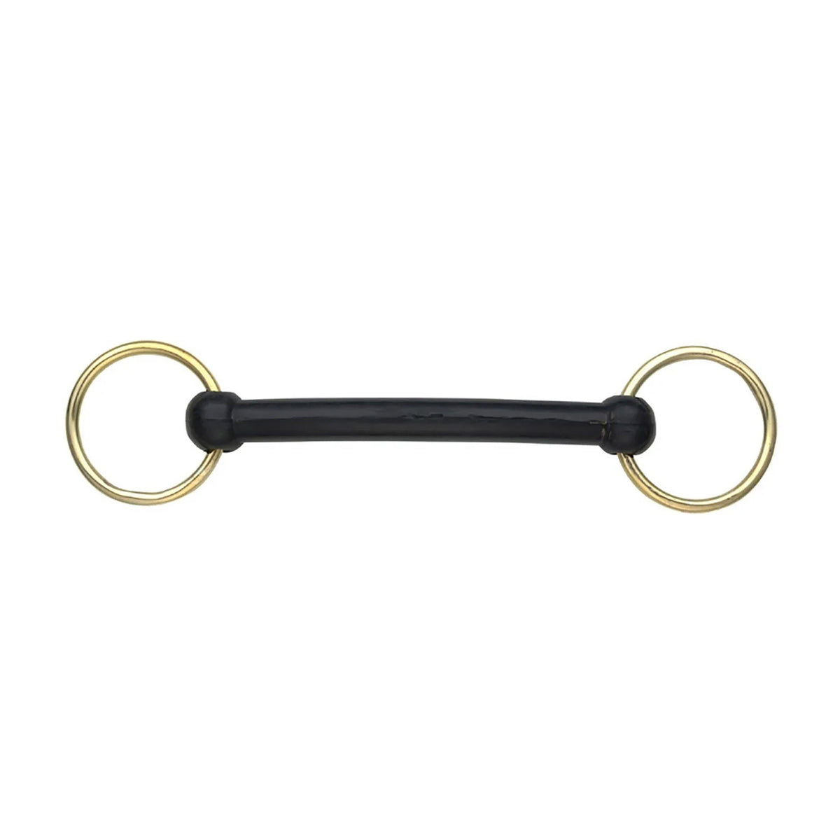 Rubber Covered Overcheek Bradoon Black / Gold