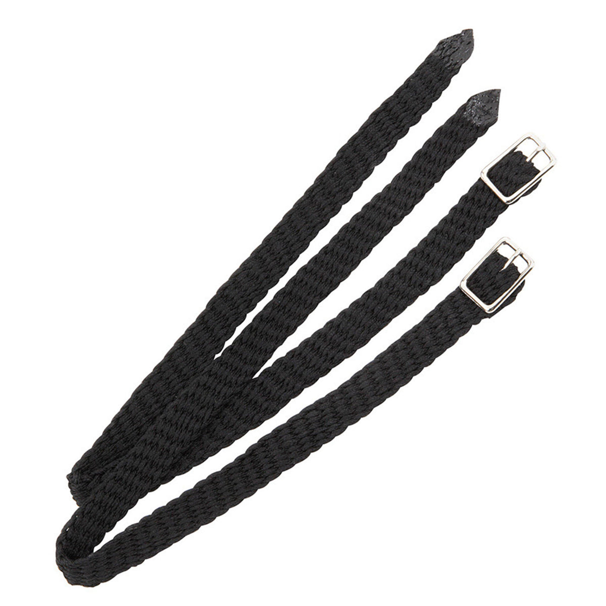 Plaited Nylon Spur Straps Black