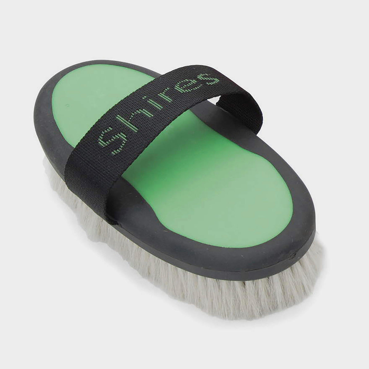 Ezi-Groom Body Brush with Goat Hair Green