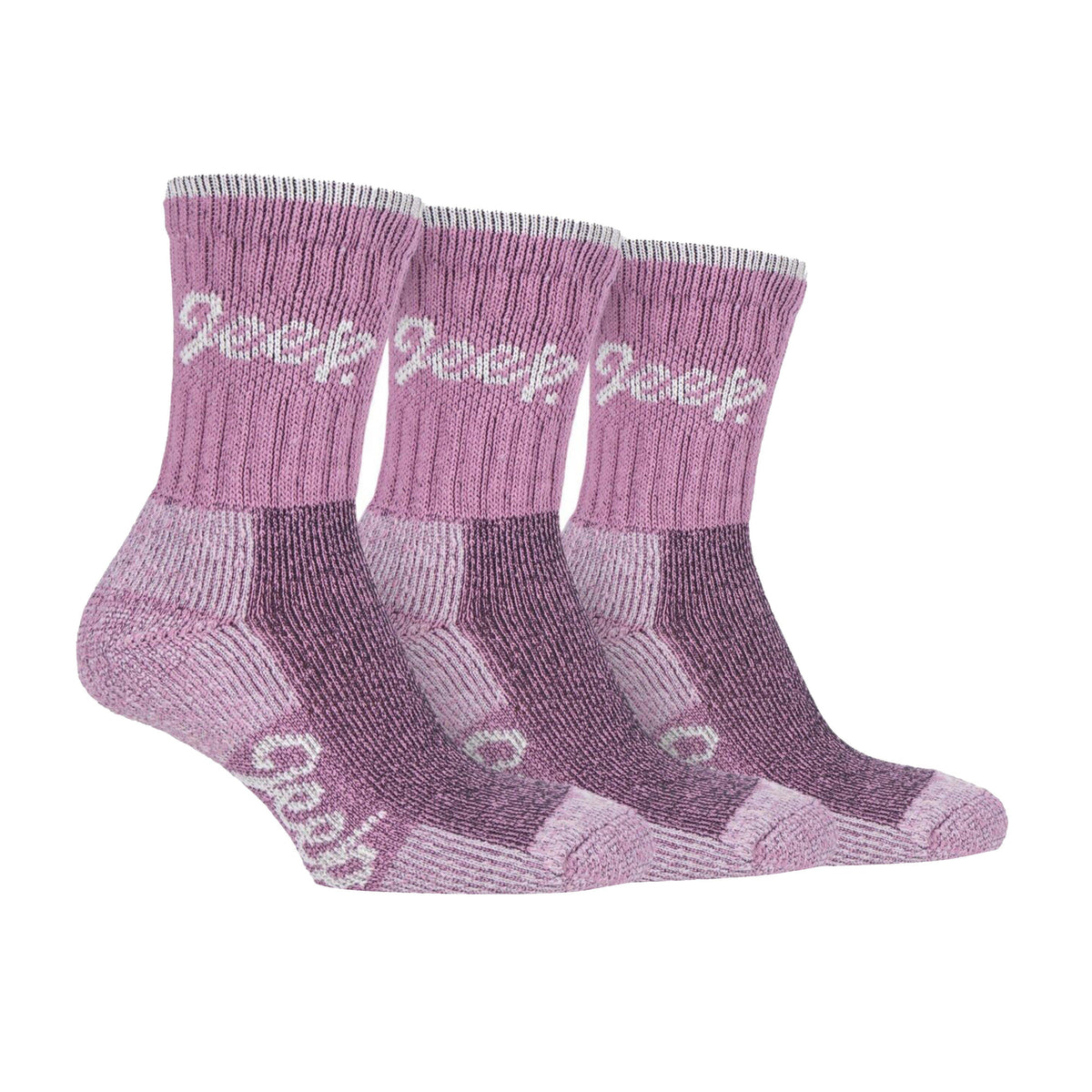 Womens Luxury Boot Socks 3 Pack Rose/Cream