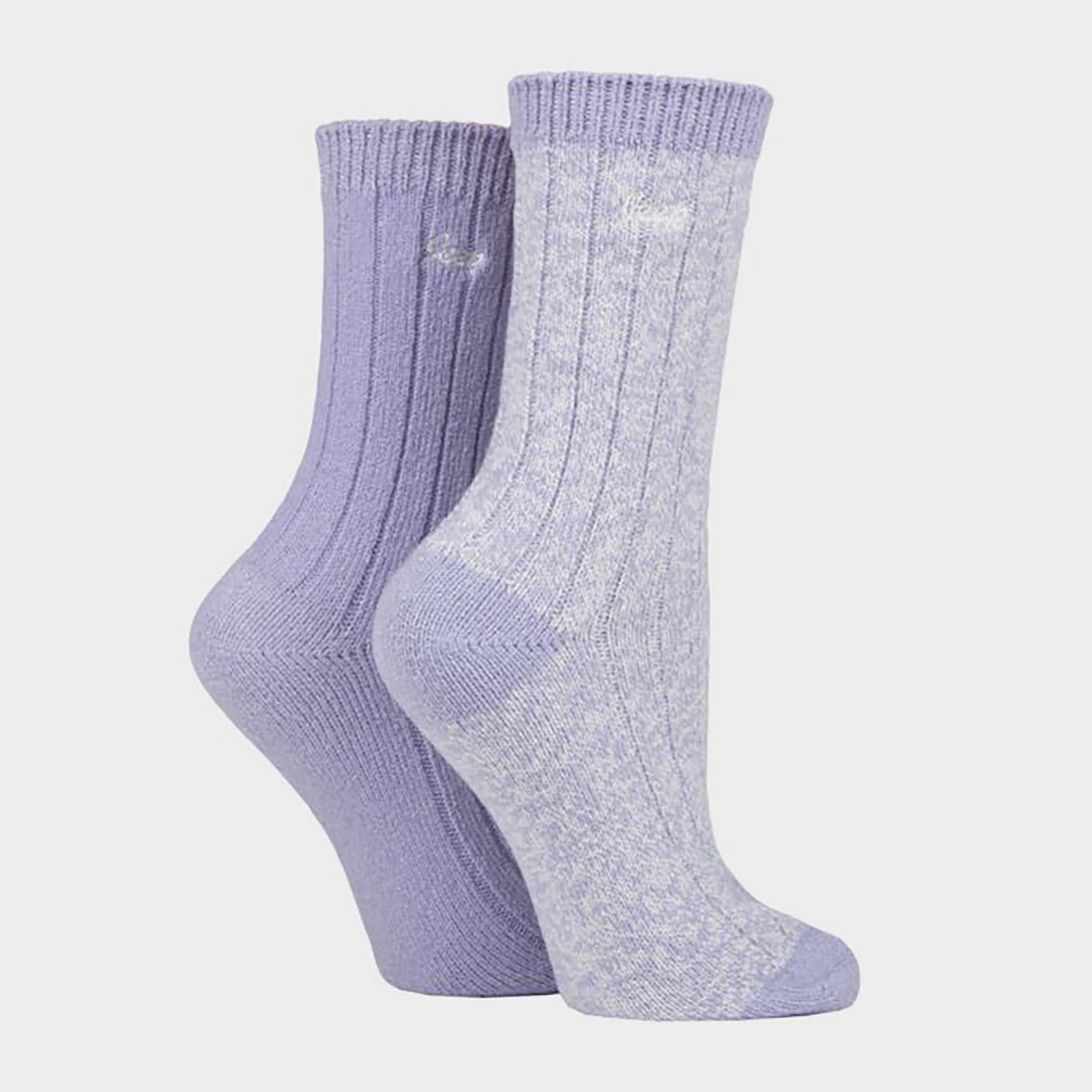 Womens Supersoft Boot Socks 2 Pack Lilac