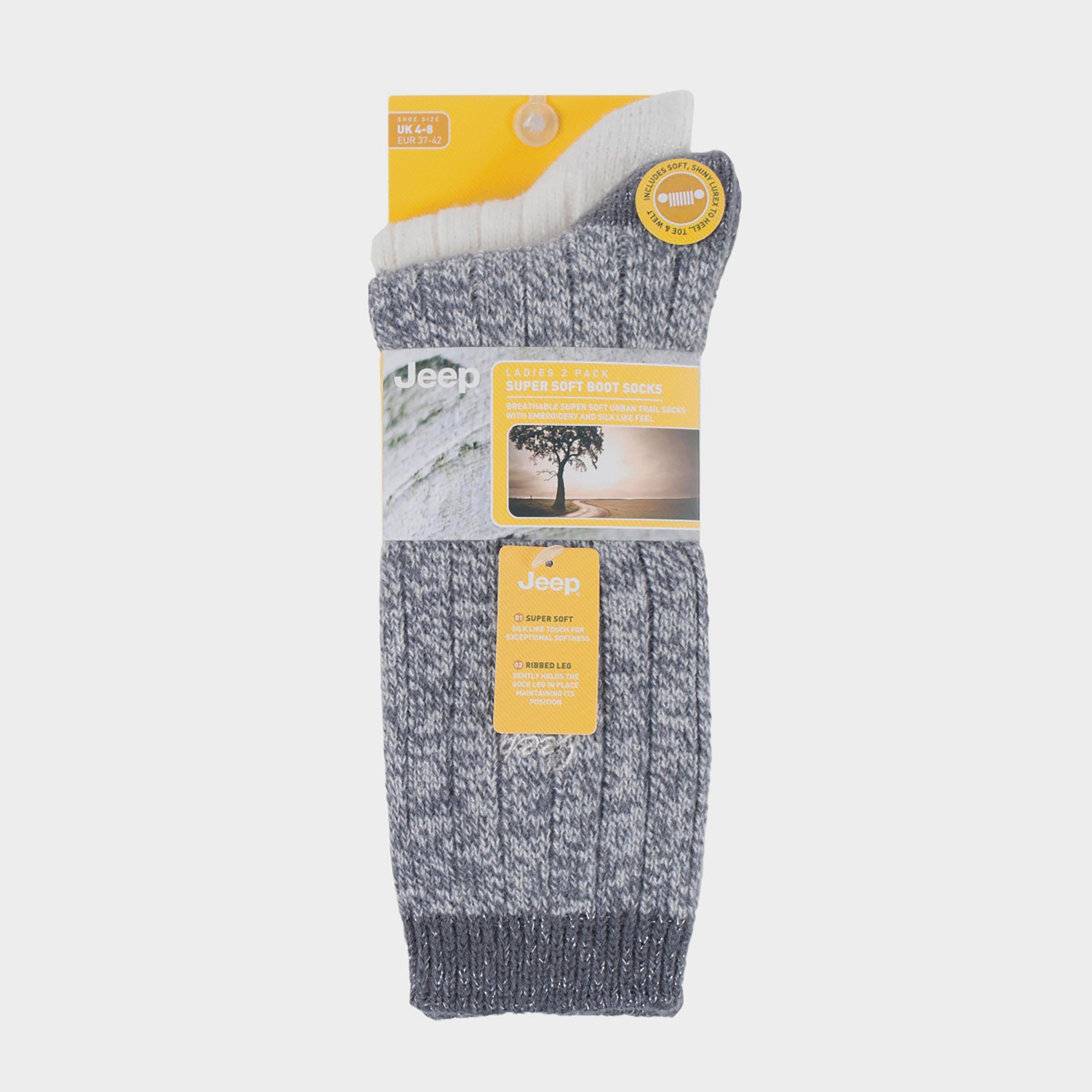 Ladies Supersoft Boot Socks 2 Pack Slate