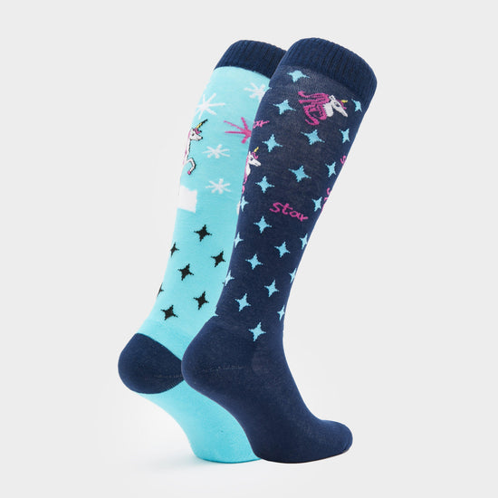 Children’s Novelty Socks Blue Unicorn